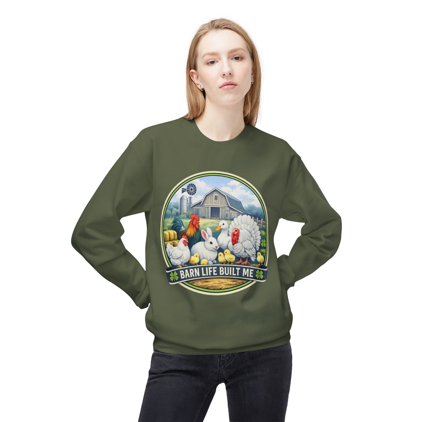 BARN LIFE BUILT ME - Small Animals - Crewneck Sweatshirt