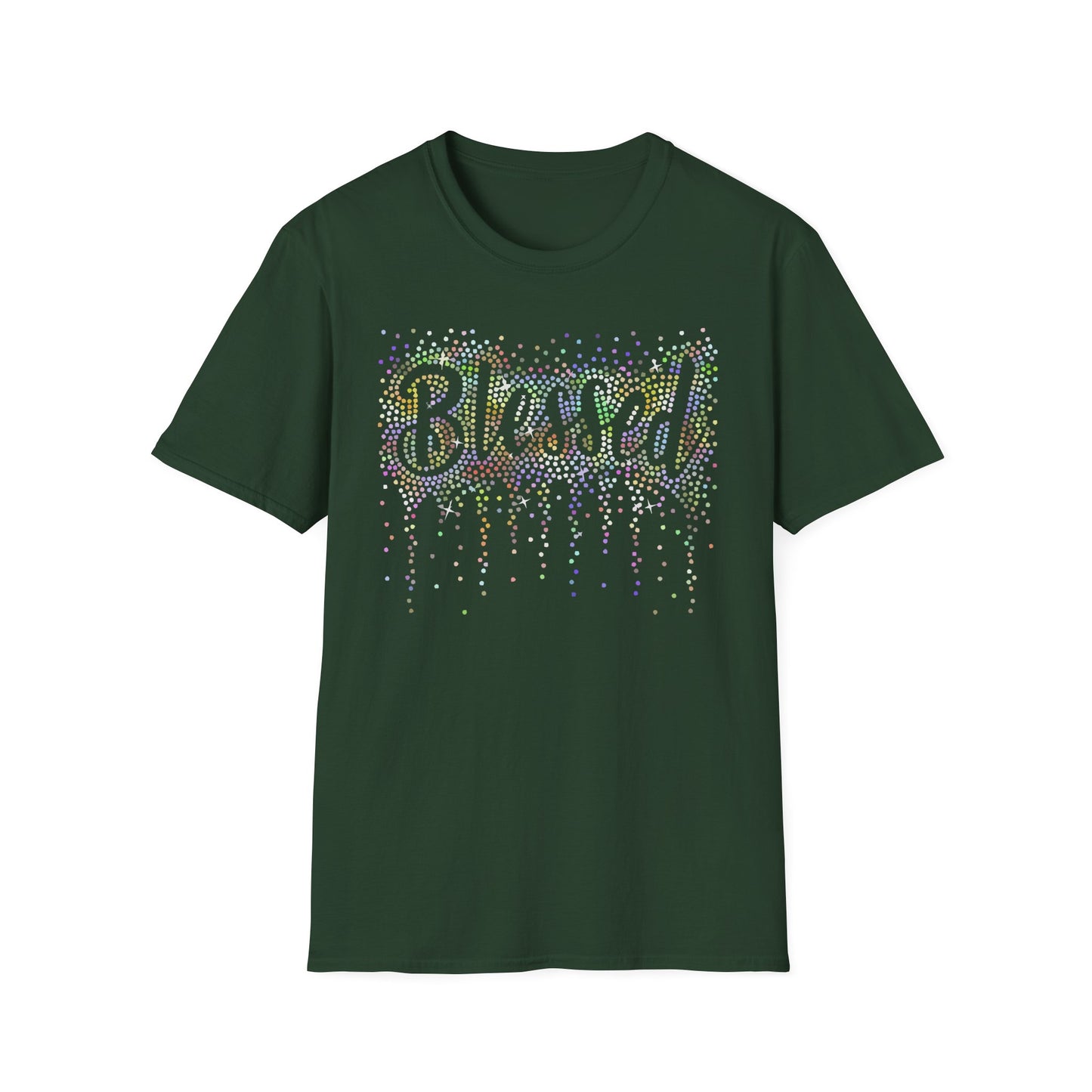 BLESSED - Holographic Rhinestones