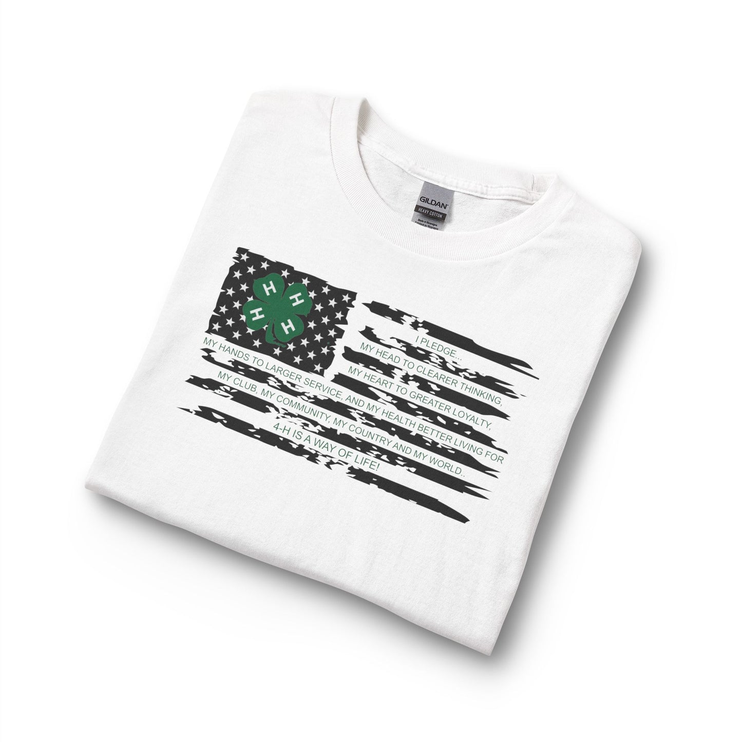 4-H PLEDGE American Flag - Long Sleeve T-Shirt