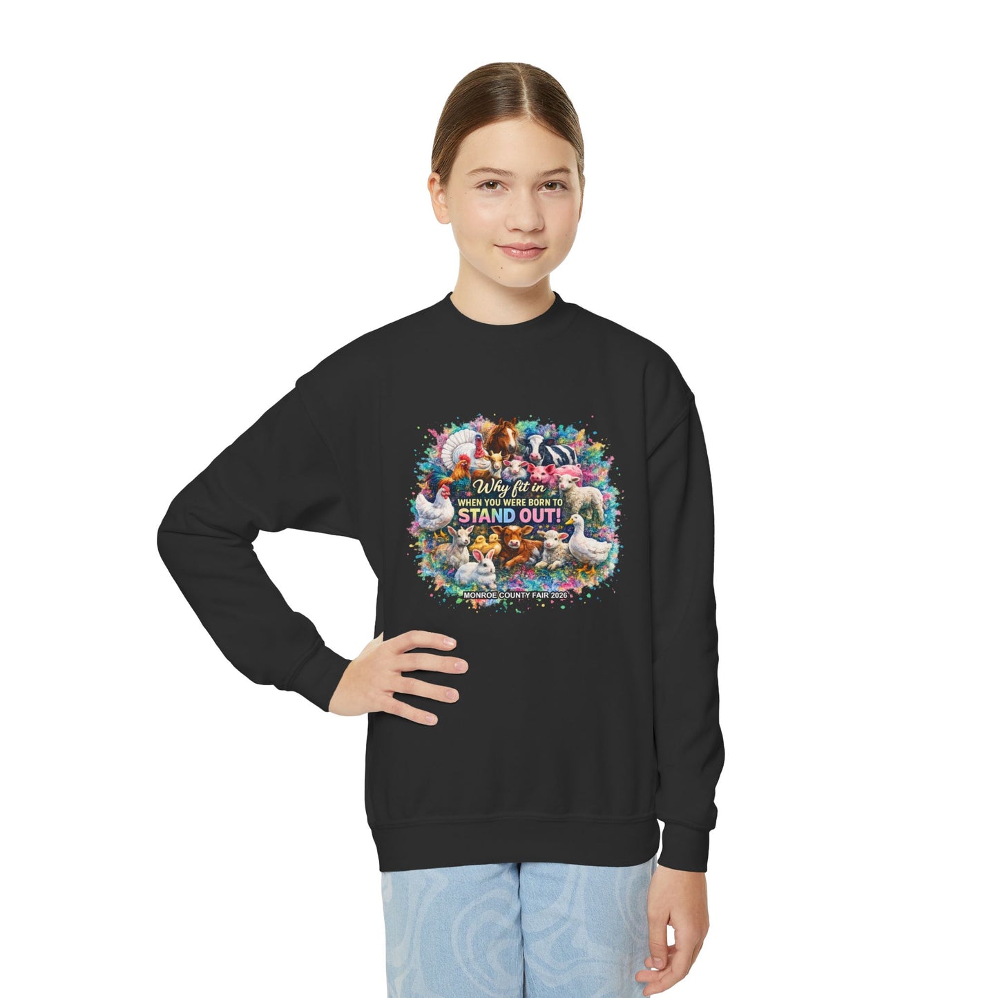 MONROE COUNTY FAIR 2026 - Youth Crewneck Sweatshirt