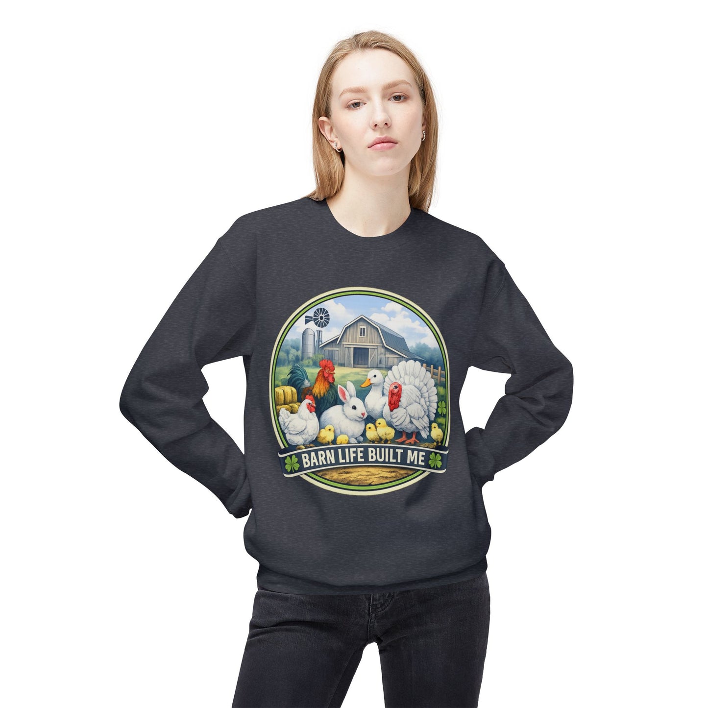 BARN LIFE BUILT ME - Small Animals - Crewneck Sweatshirt