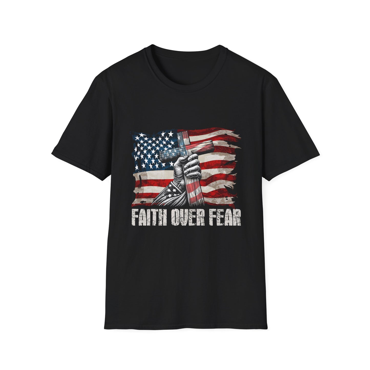 Faith Over Fear American Flag 3 T-Shirt