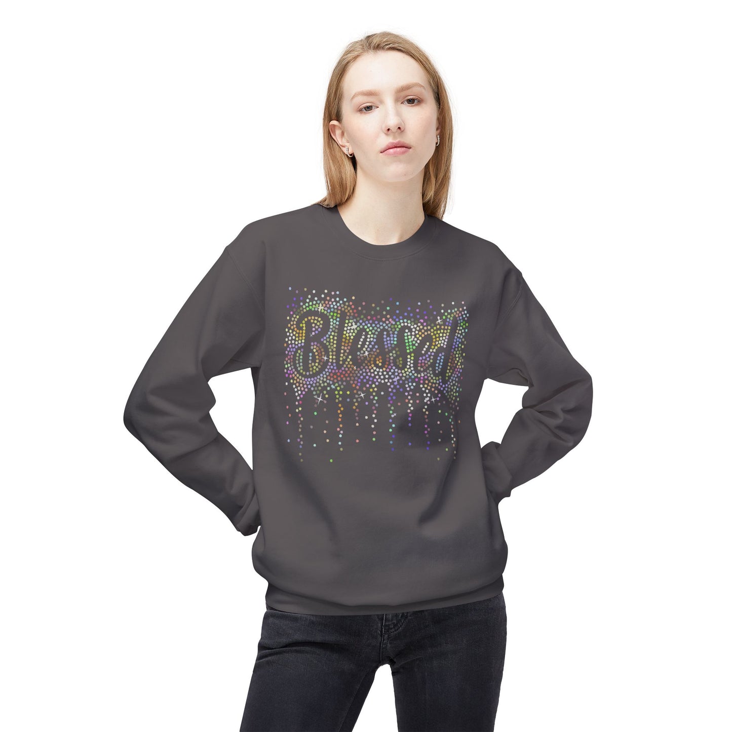 BLESSED - Holographic Rhinestones