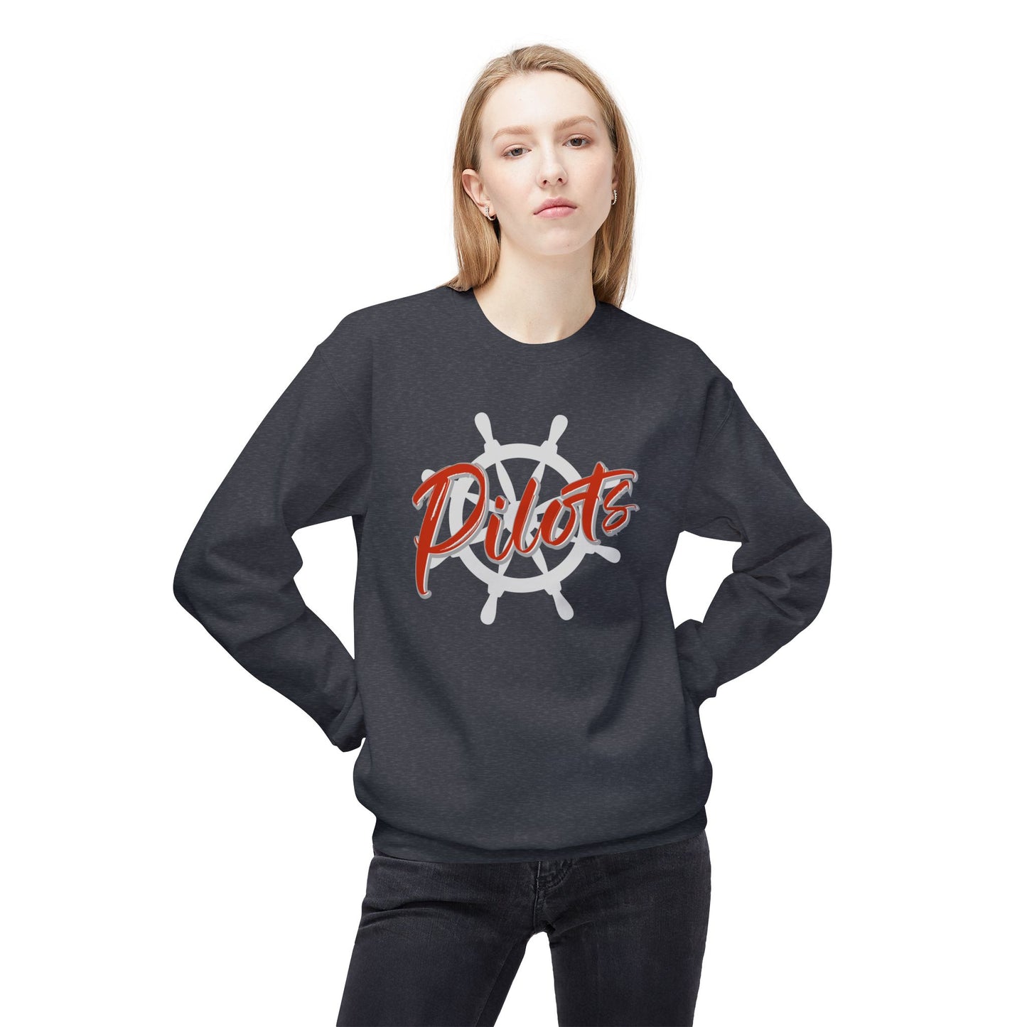 Pilots Nautical Wheel Crewneck Sweatshirt