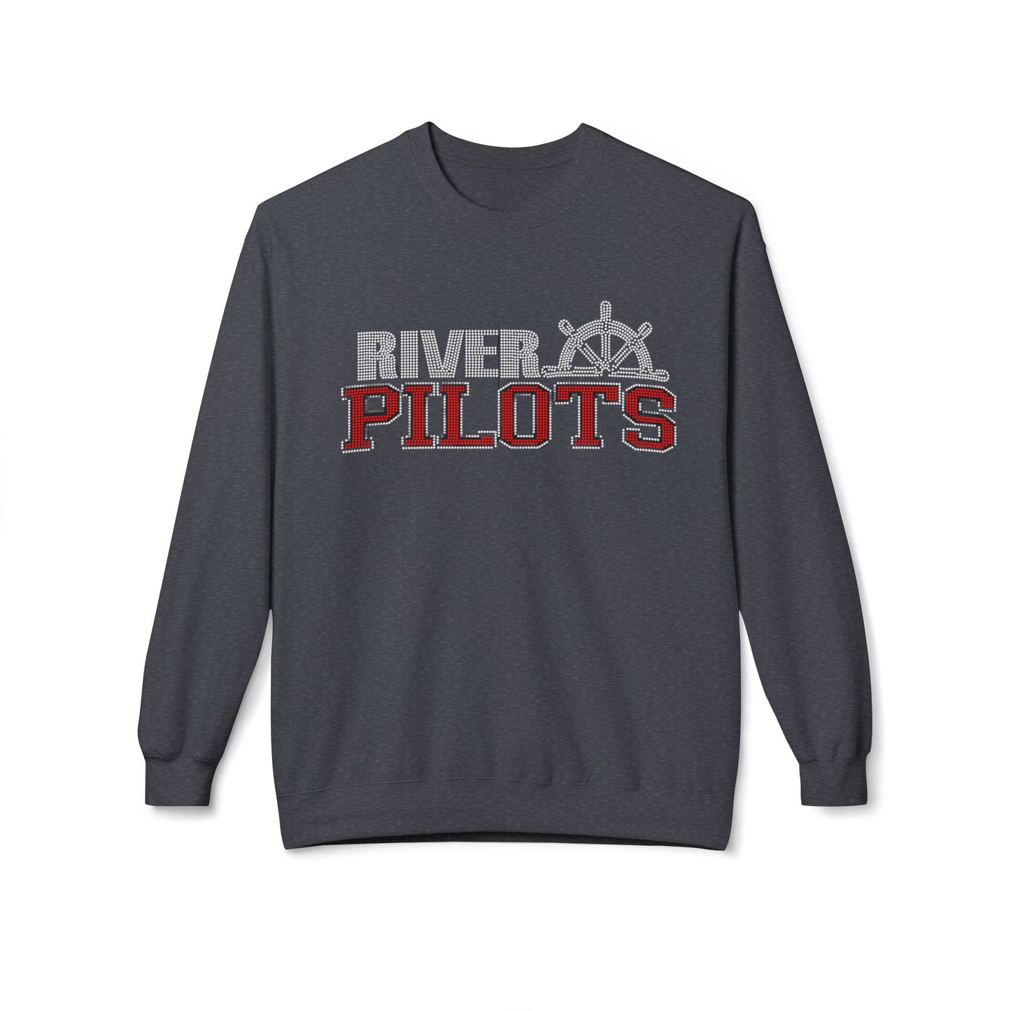 River Pilots Crewneck Sweatshirt — RHINESTONE DESIGN!