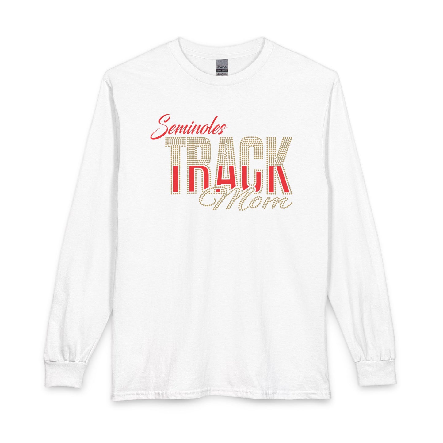 Seminoles Track Mom Long Sleeve Tee - Rhinestones & Glitter Vinyl