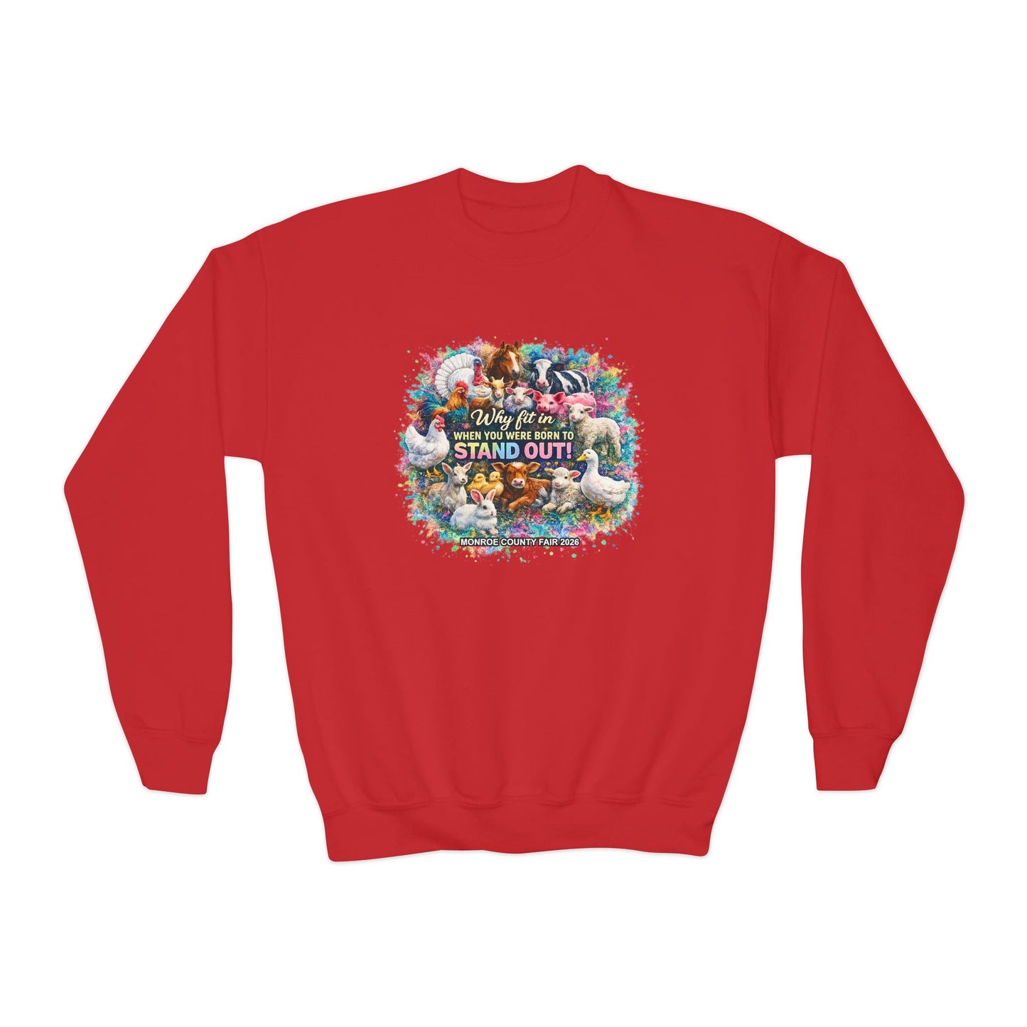 MONROE COUNTY FAIR 2026 - Youth Crewneck Sweatshirt