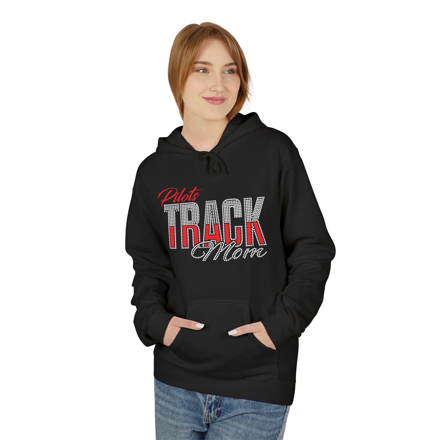 River Track Mom Hoodie — Rhinestones & Glitter