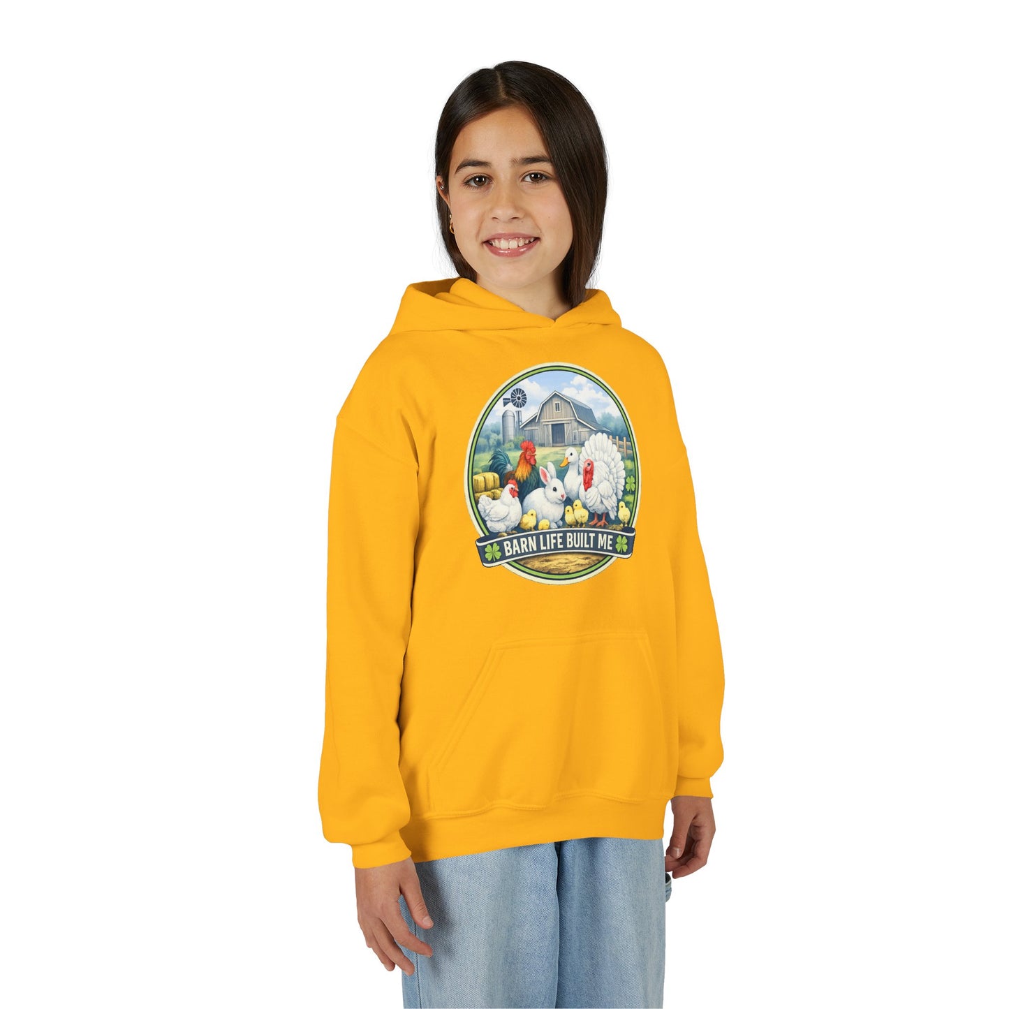 BARN LIFE BUILT ME - Small Animals - Youth Hoodie