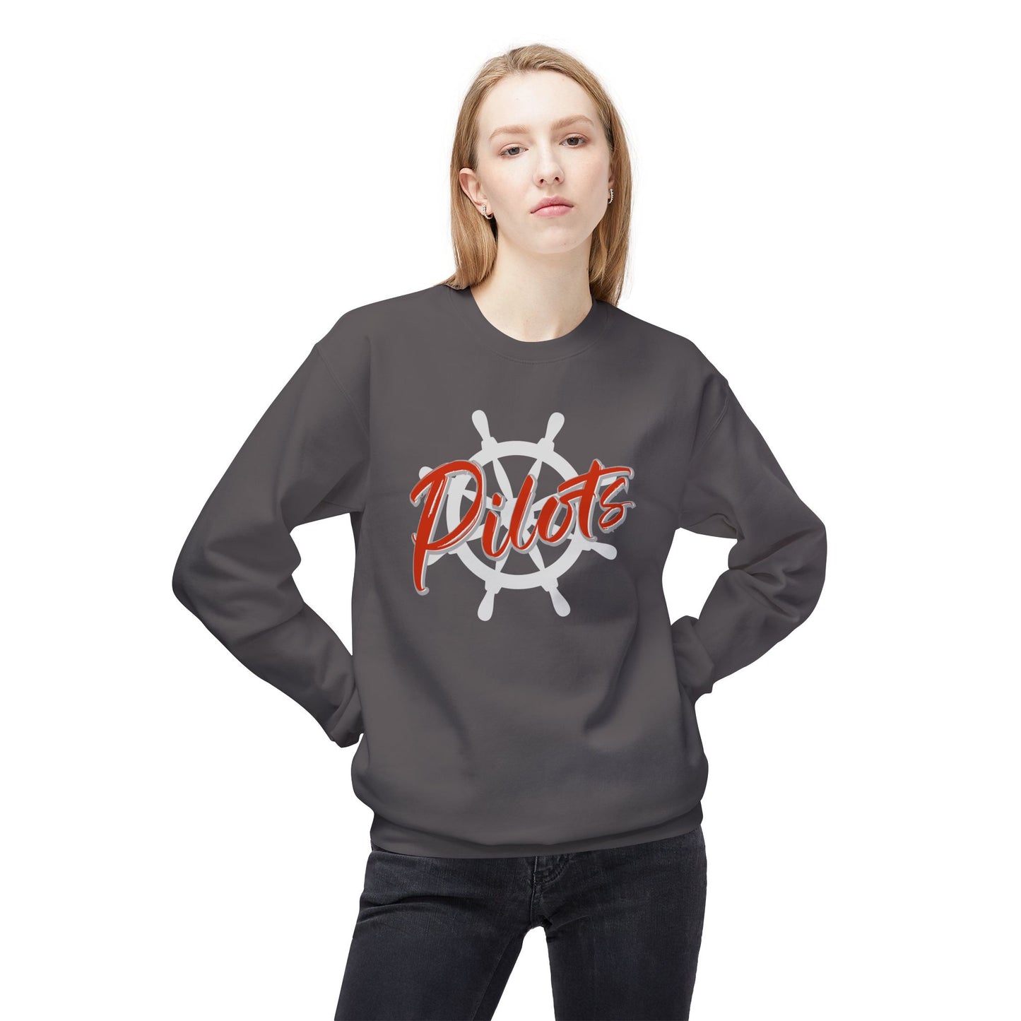 Pilots Nautical Wheel Crewneck Sweatshirt
