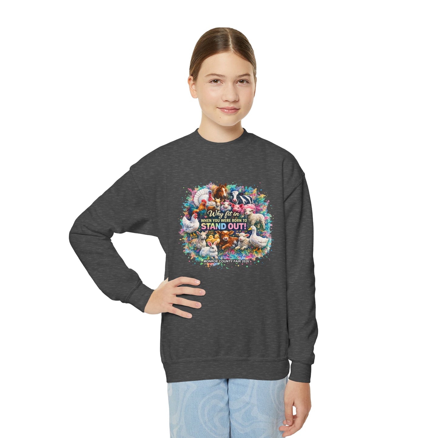 MONROE COUNTY FAIR 2026 - Youth Crewneck Sweatshirt