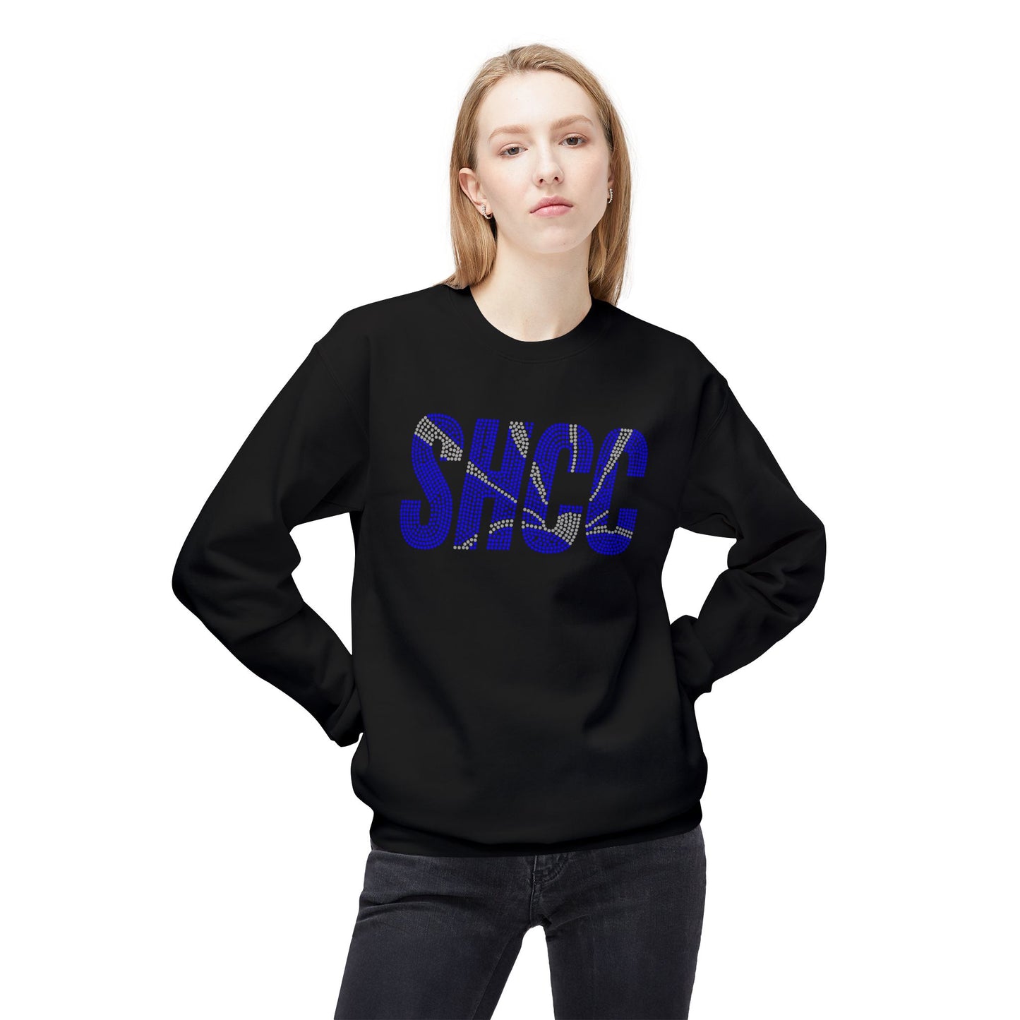 SHCC Logo - RHINESTONE - Crewneck Sweatshirt