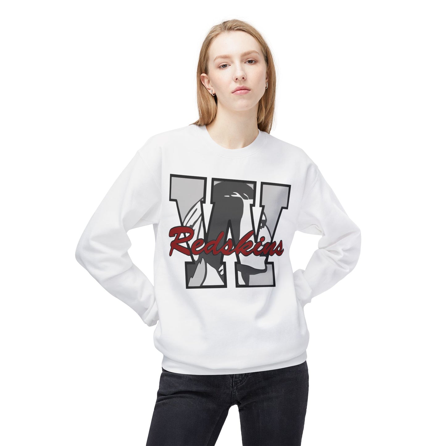 Woodsfield Redskins Letter Crewneck Sweatshirt