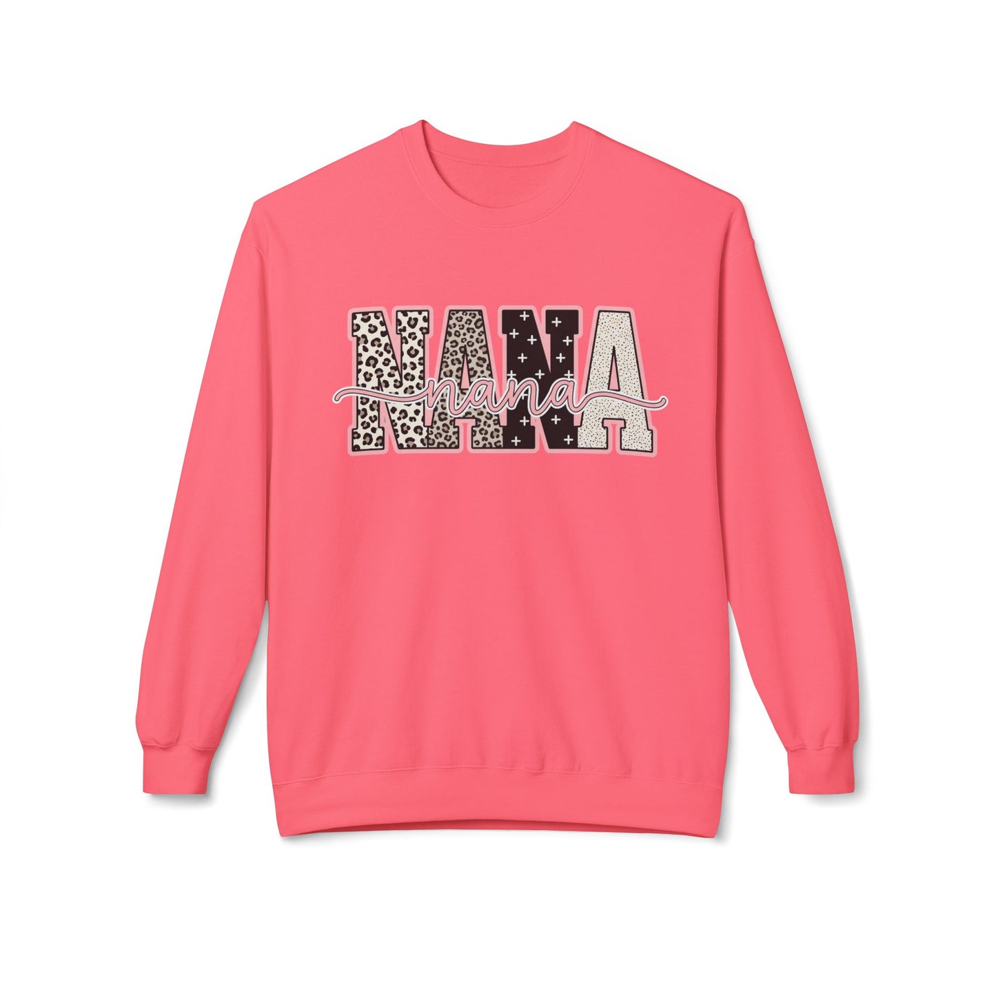 Nana Leopard Floral Crewneck Sweatshirt