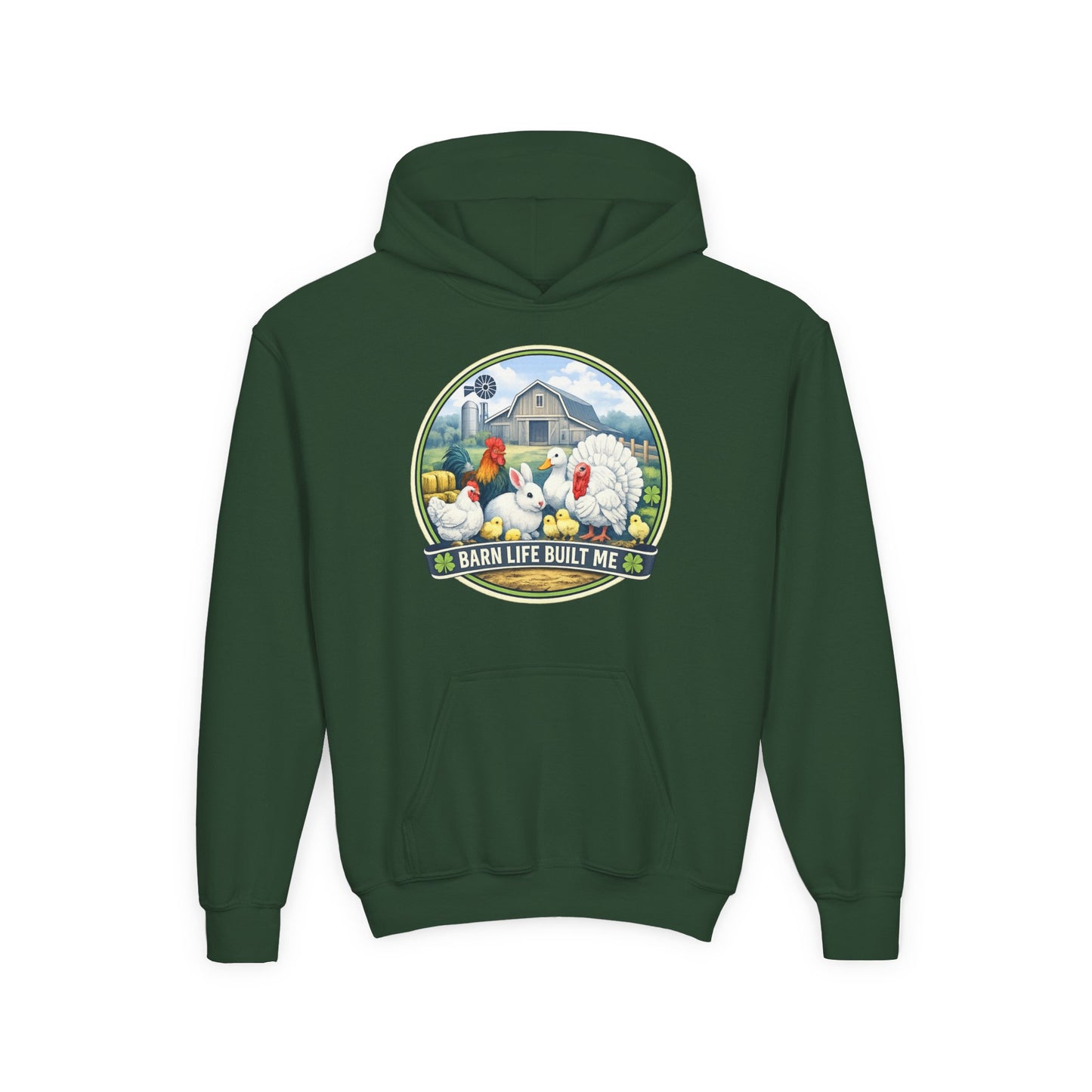 BARN LIFE BUILT ME - Small Animals - Youth Hoodie