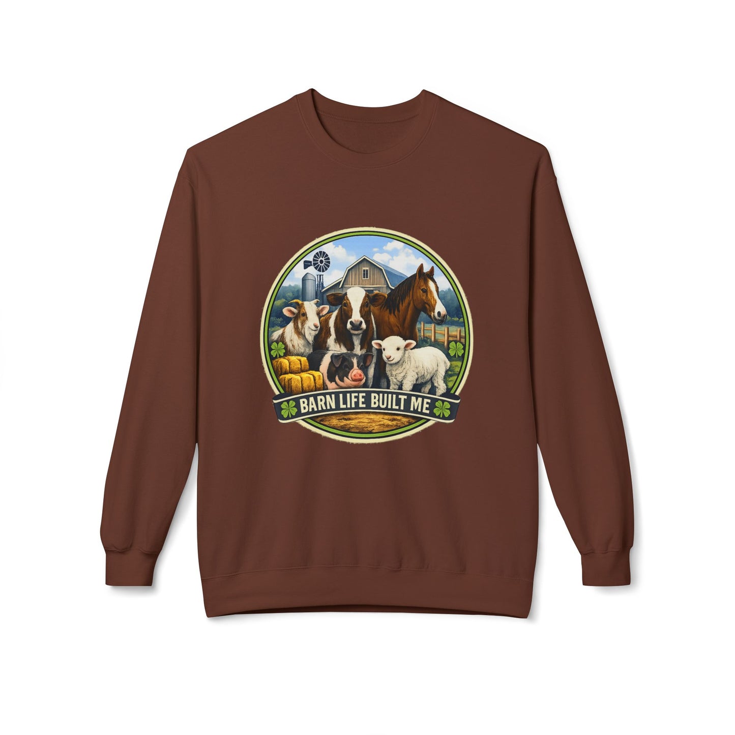BARN LIFE BUILT ME - Large Animals - Crewneck Sweatshirt