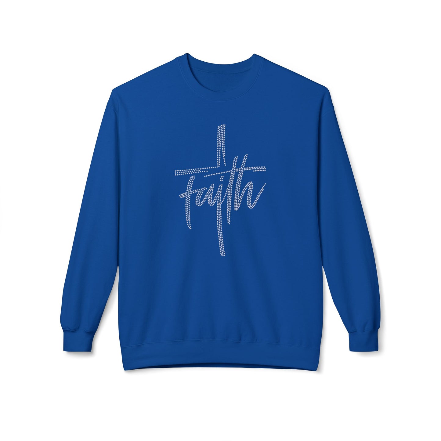 Faith Cross Crewneck Sweatshirt — Rhinestones
