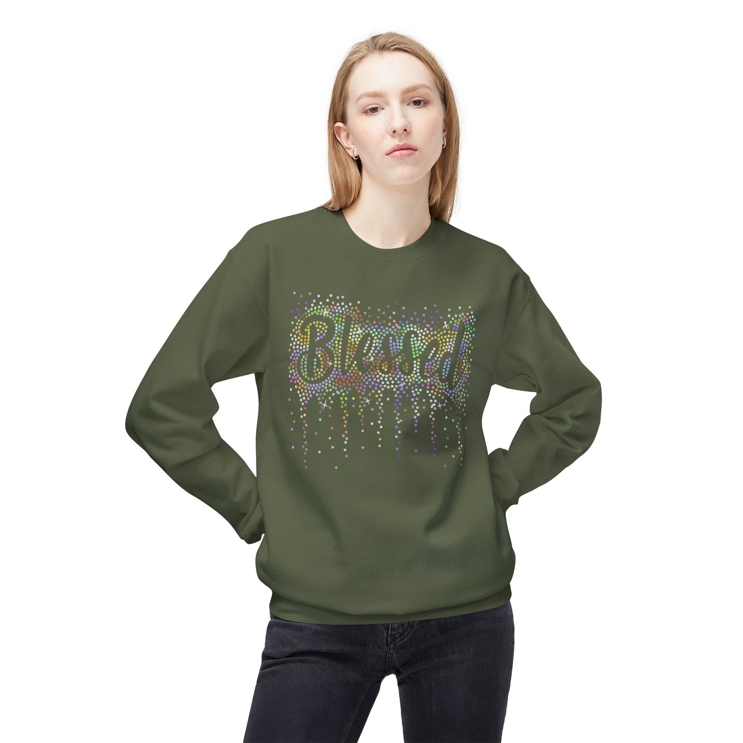BLESSED - Holographic Rhinestones
