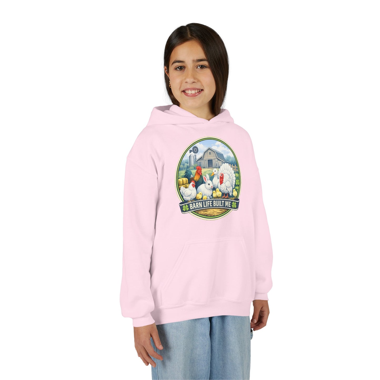 BARN LIFE BUILT ME - Small Animals - Youth Hoodie