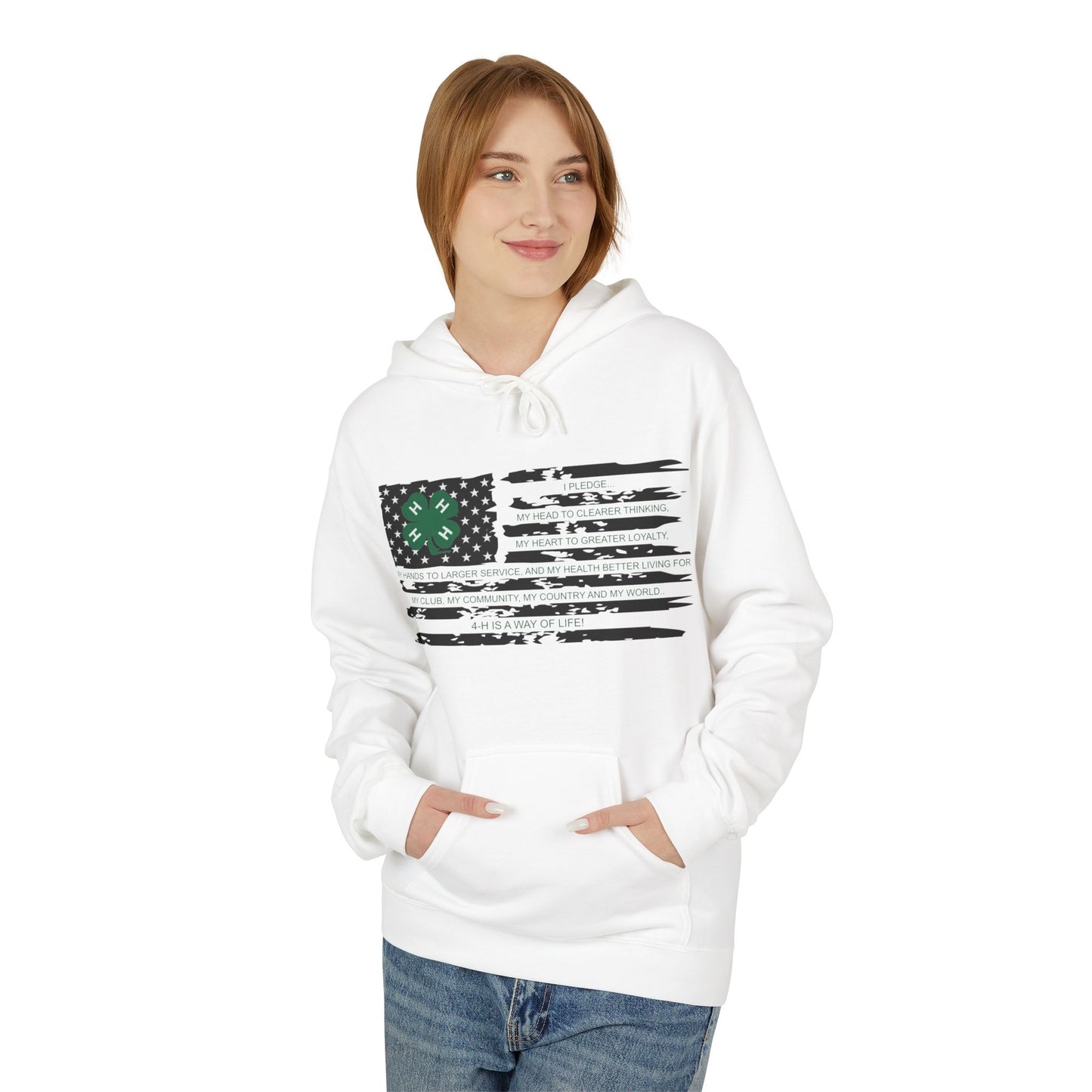4-H PLEDGE American Flag - Hoodie