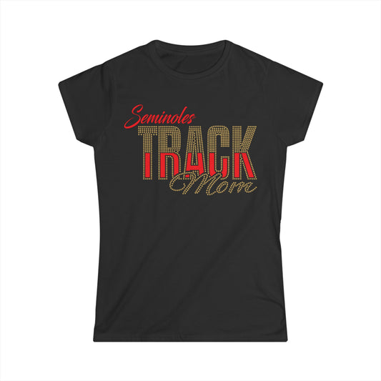 Seminoles Track Mom Women's T-Shirt — Rhinestone & Glitter vinyl