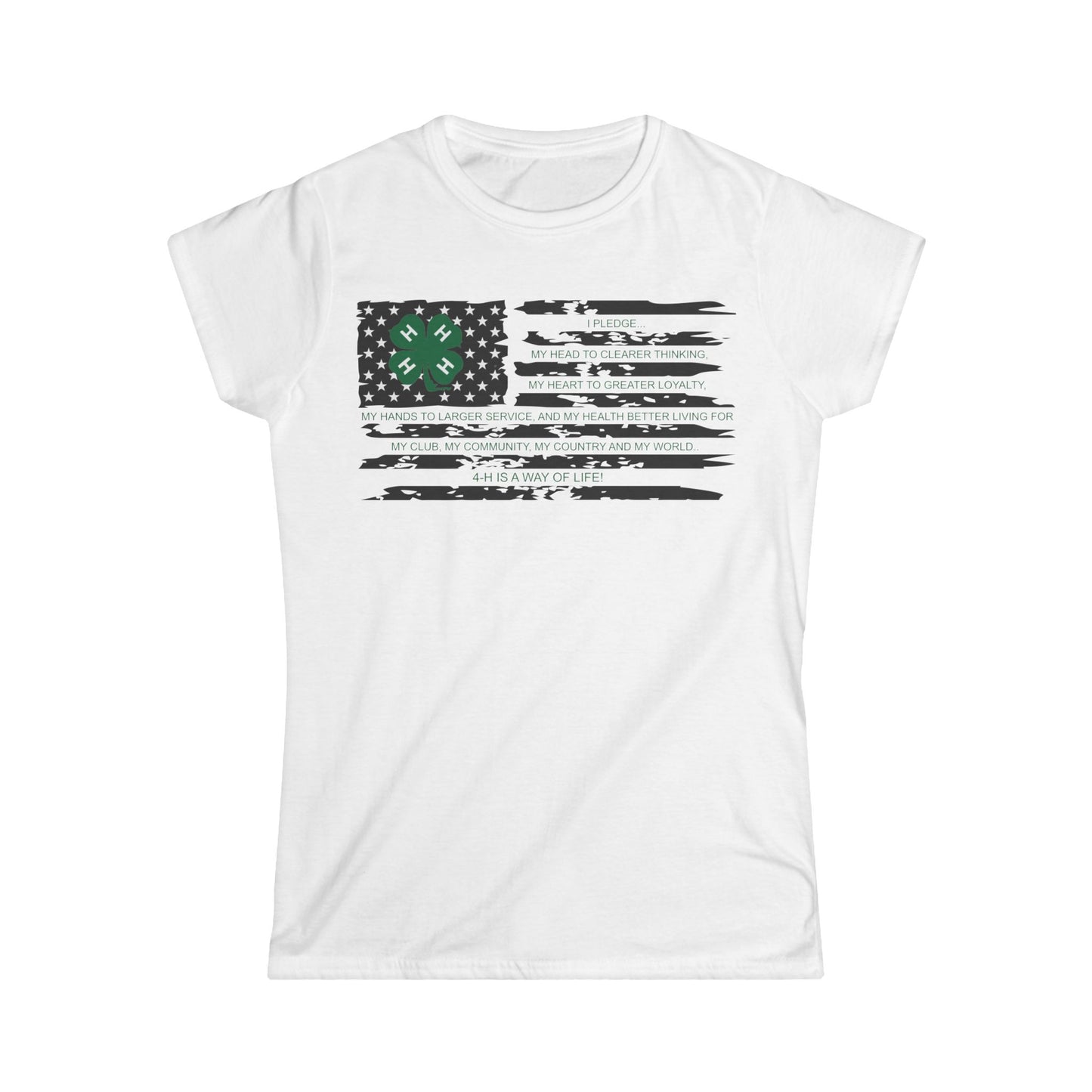 4-H PLEDGE American Flag - Women's T-Shirt