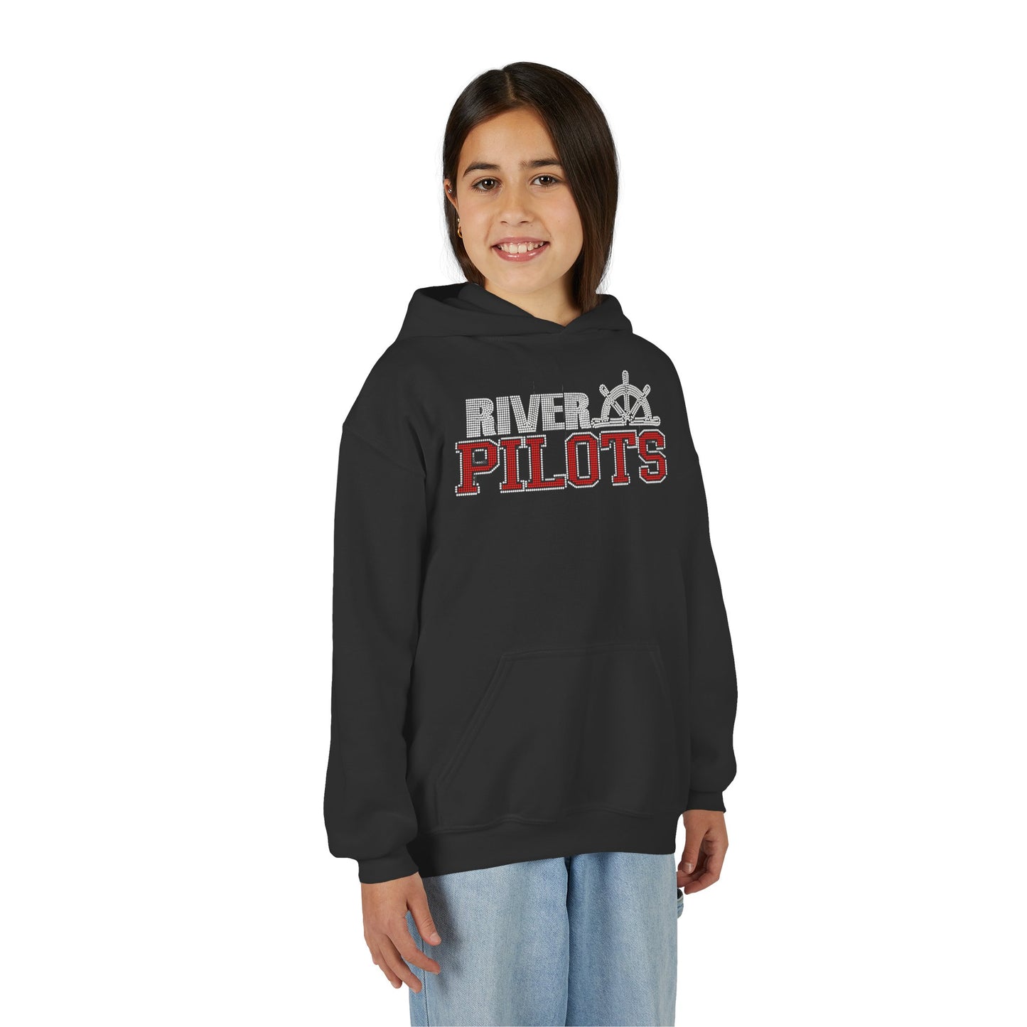 River Pilots Youth Hoodie – RHINESTONE DESIGN!