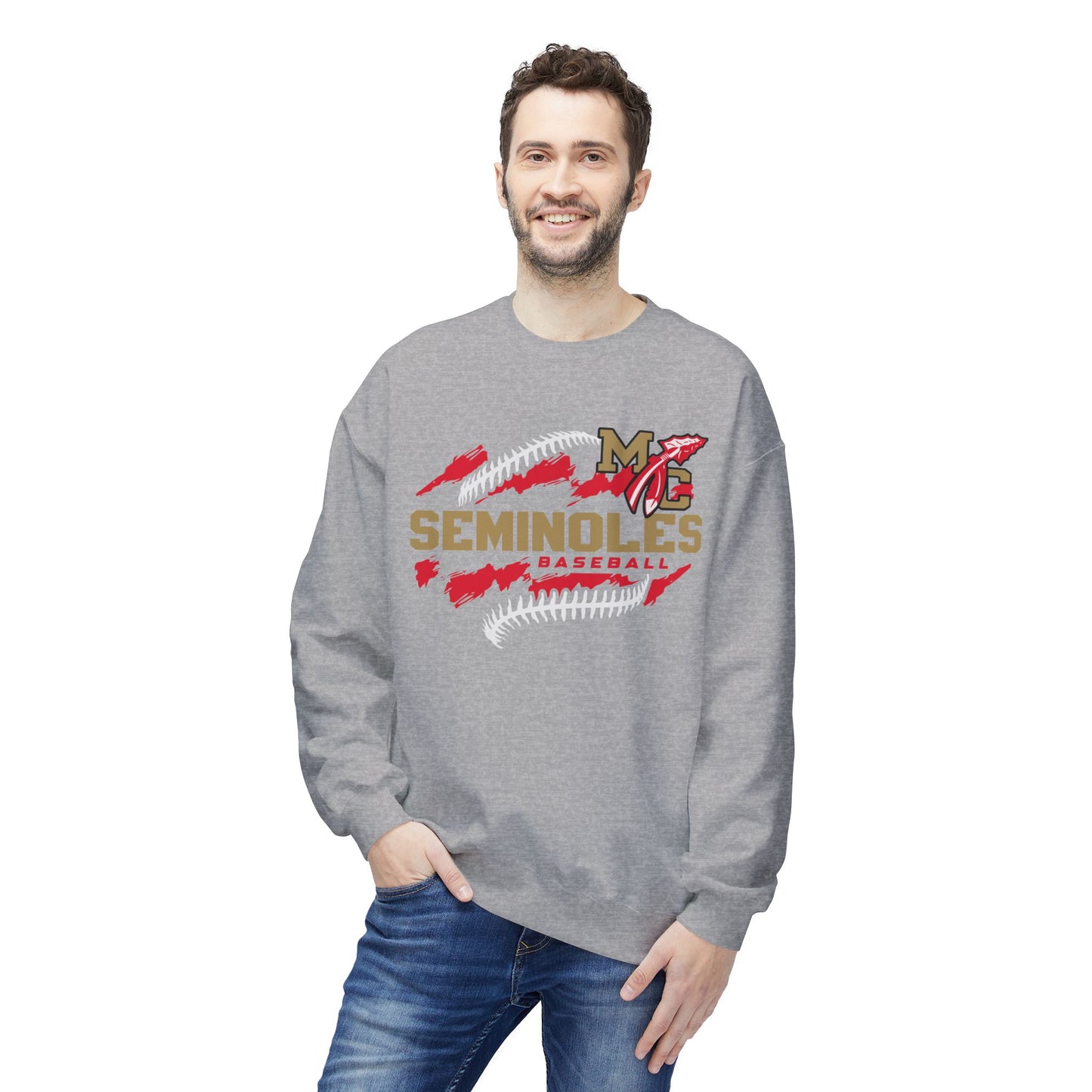 MC Seminoles Baseball 1 Crewneck Sweatshirt