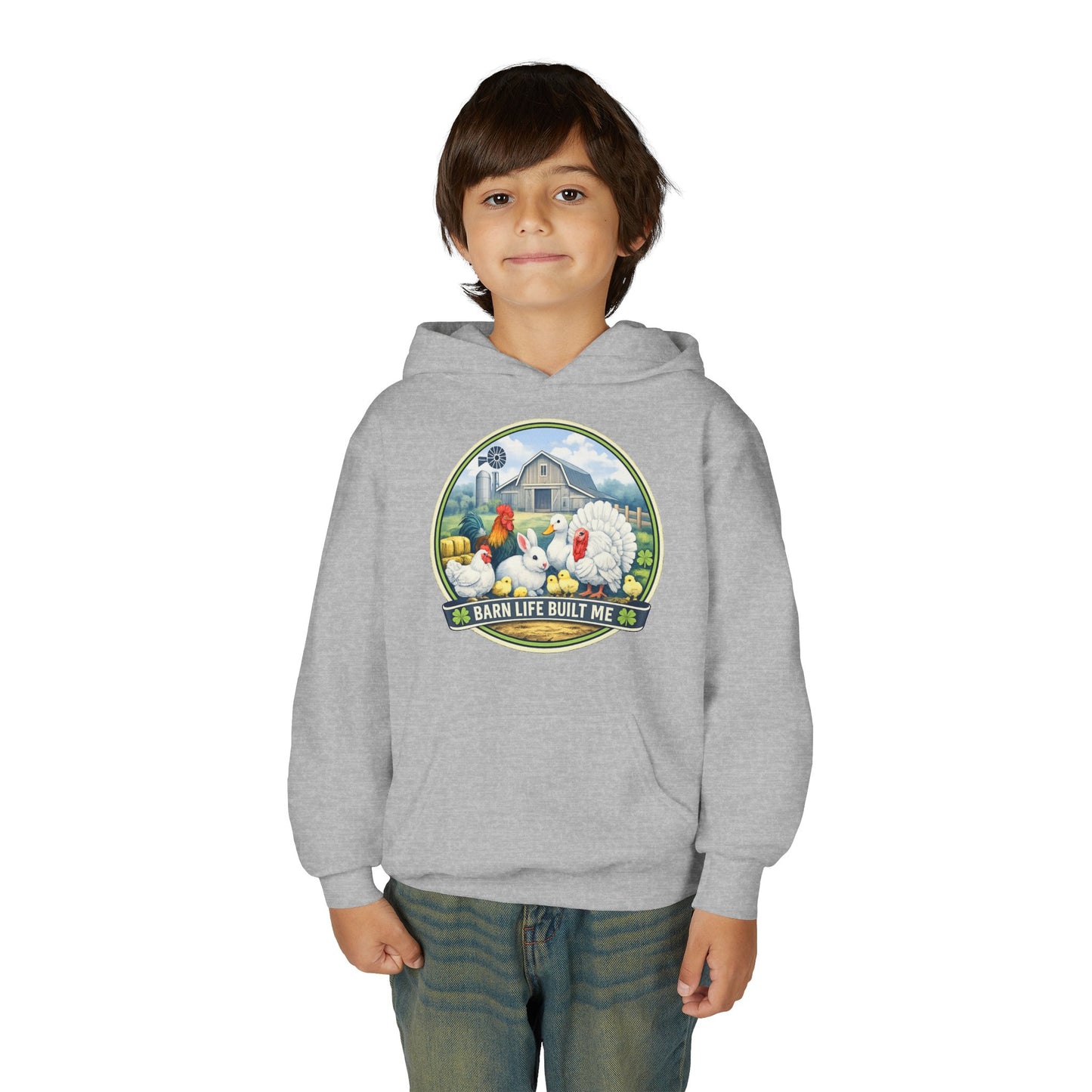 BARN LIFE BUILT ME - Small Animals - Youth Hoodie