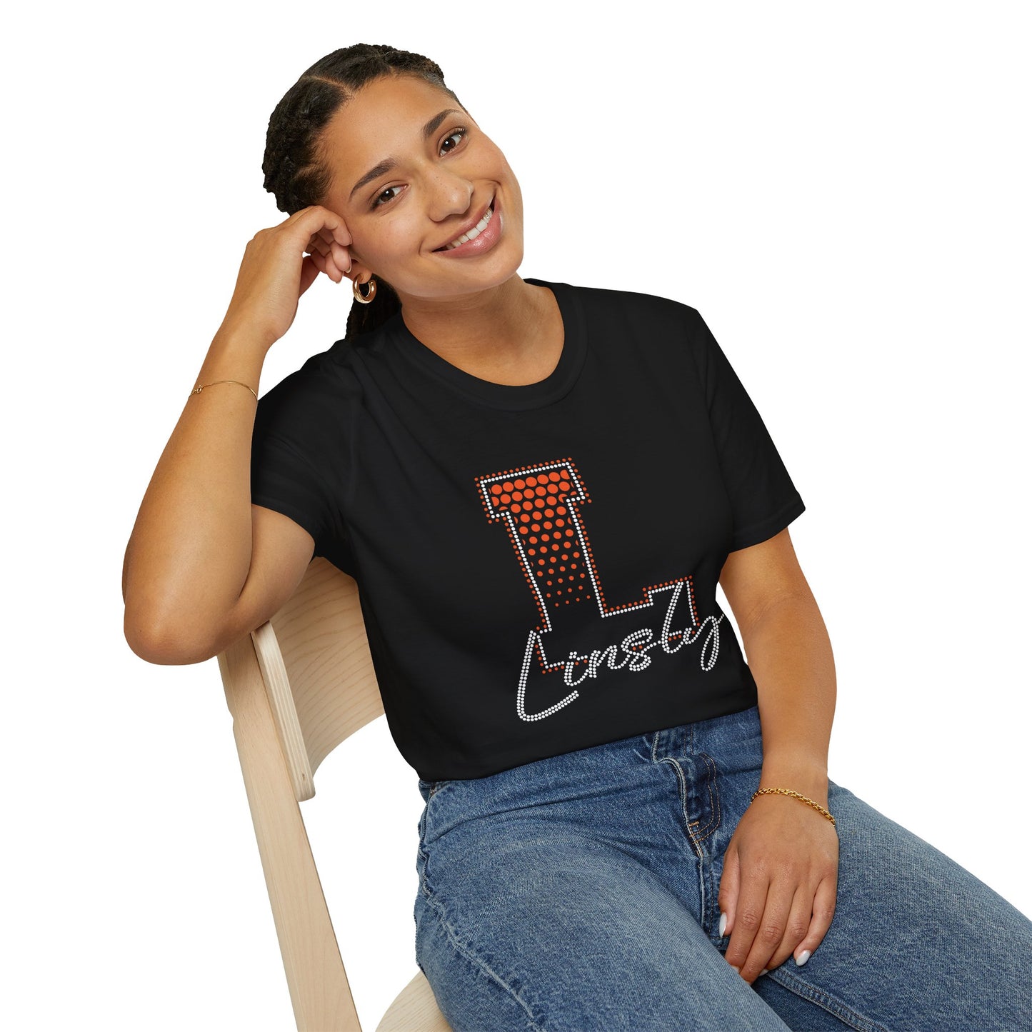Linsly Unisex T-Shirt — RHINESTONE and GLITTER DESIGN!