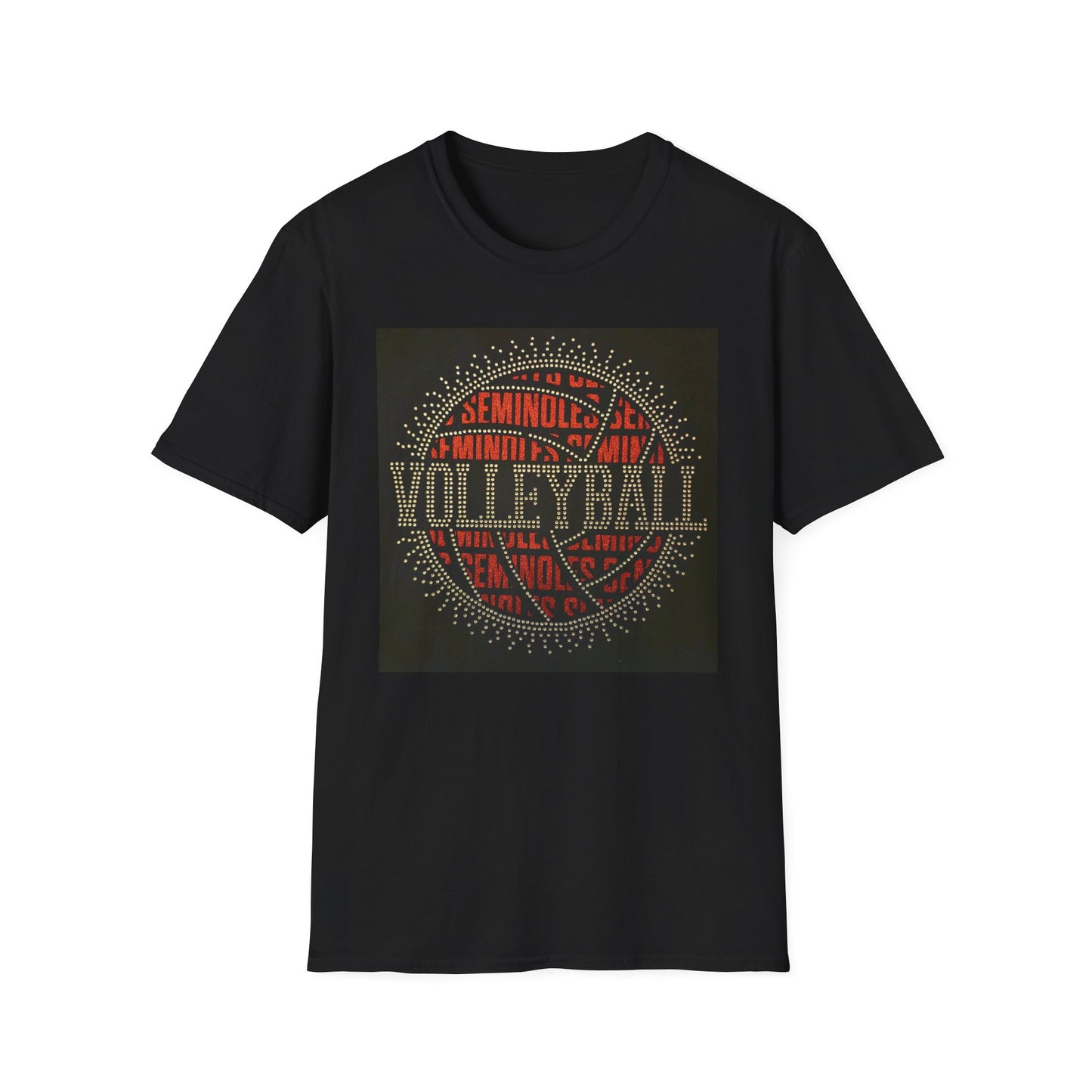Seminoles Volleyball Rhinestone Unisex T-Shirt (clear Rhinestones)