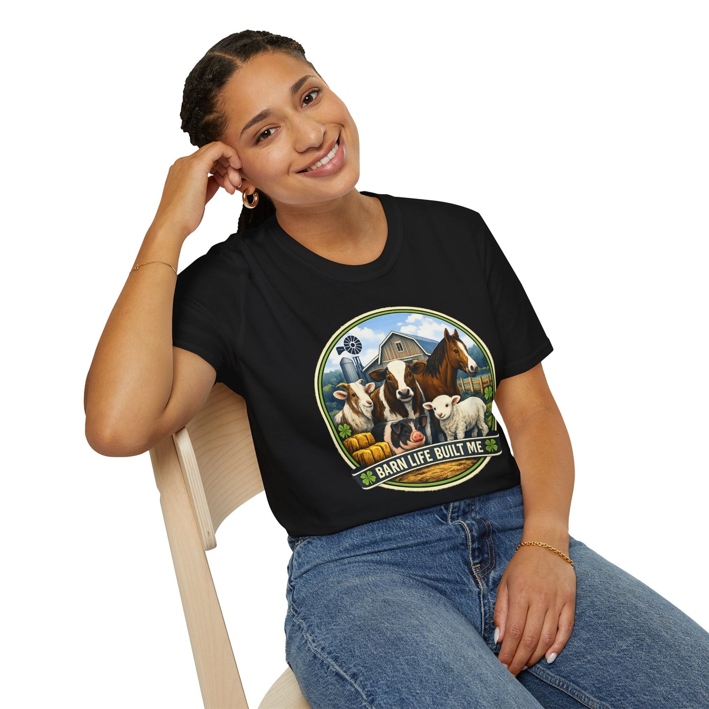 BARN LIFE BUILT ME - Large Animals - Unisex T-Shirt