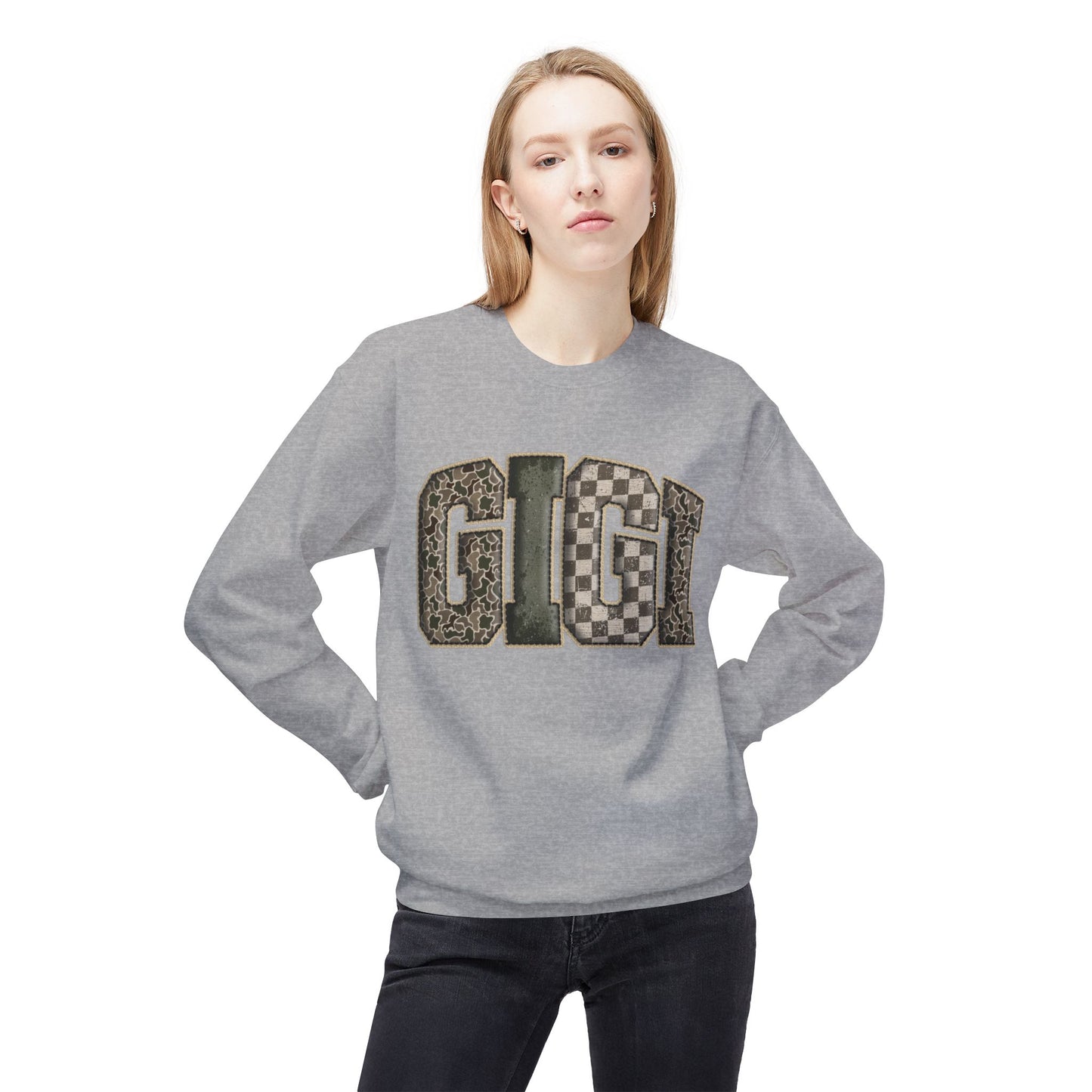 GIGI Camo Crewneck Sweatshirt