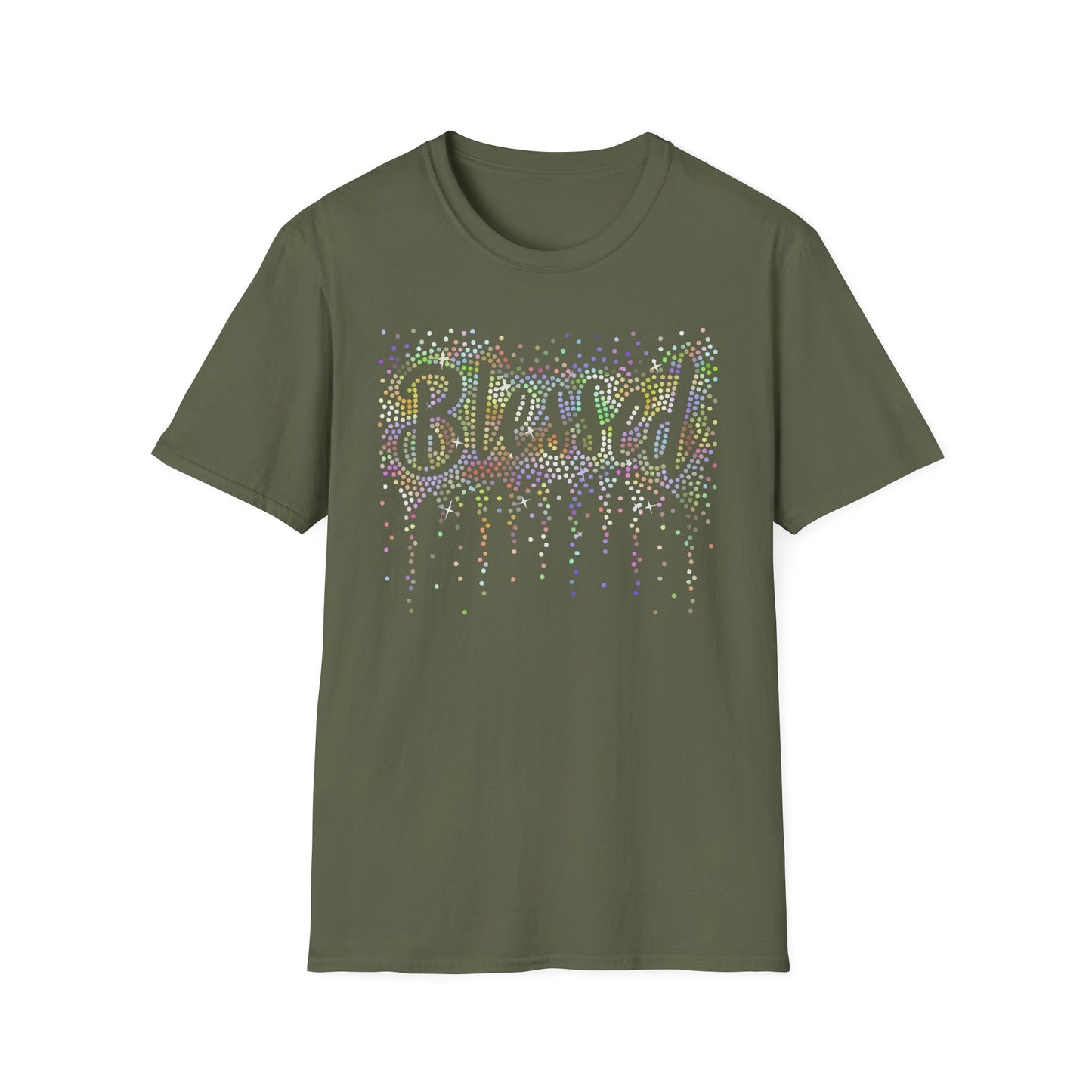 BLESSED - Holographic Rhinestones