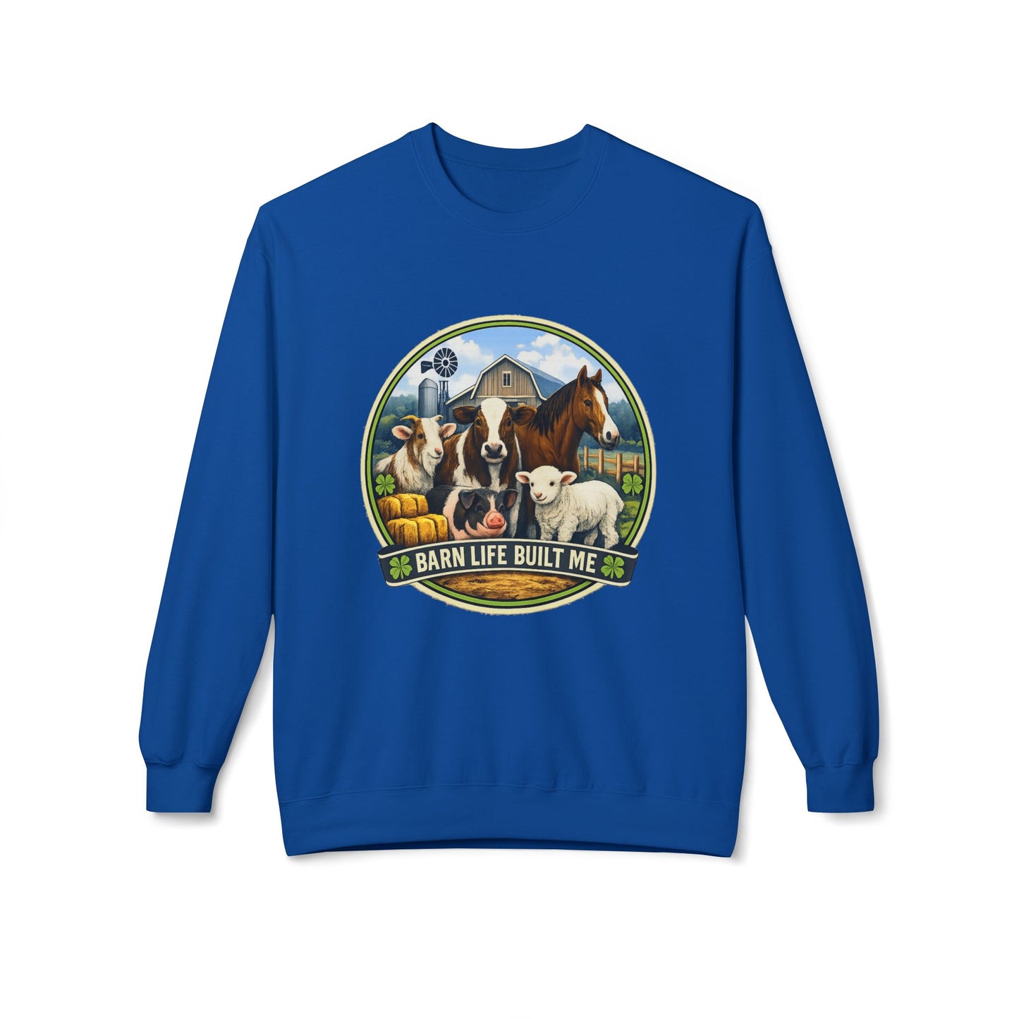 BARN LIFE BUILT ME - Large Animals - Crewneck Sweatshirt