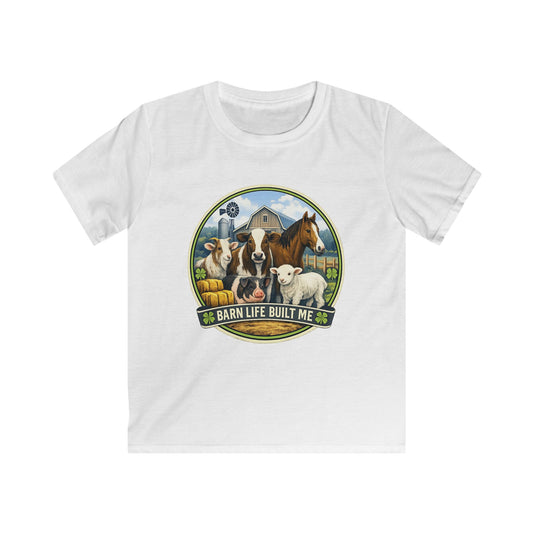 BARN LIFE BUILT ME - Large Animals - Youth T-Shirt