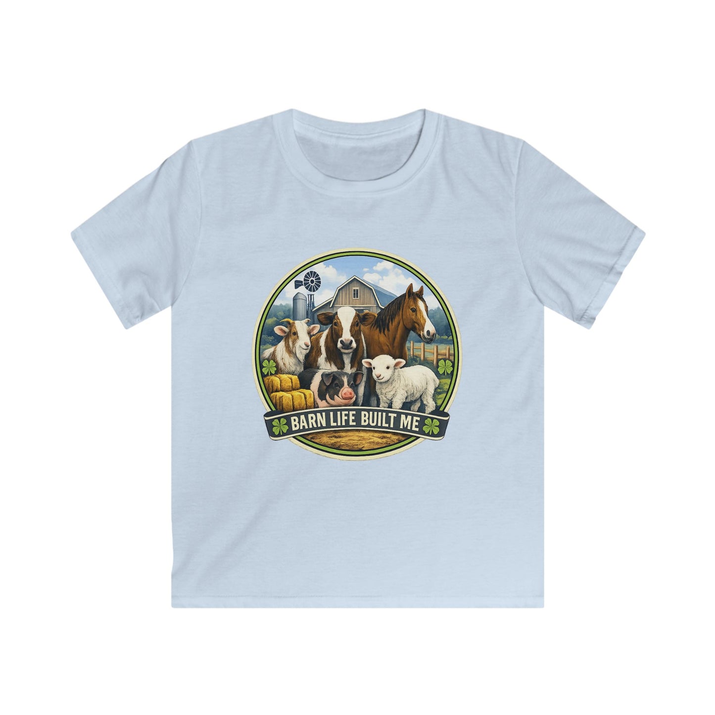 BARN LIFE BUILT ME - Large Animals - Youth T-Shirt