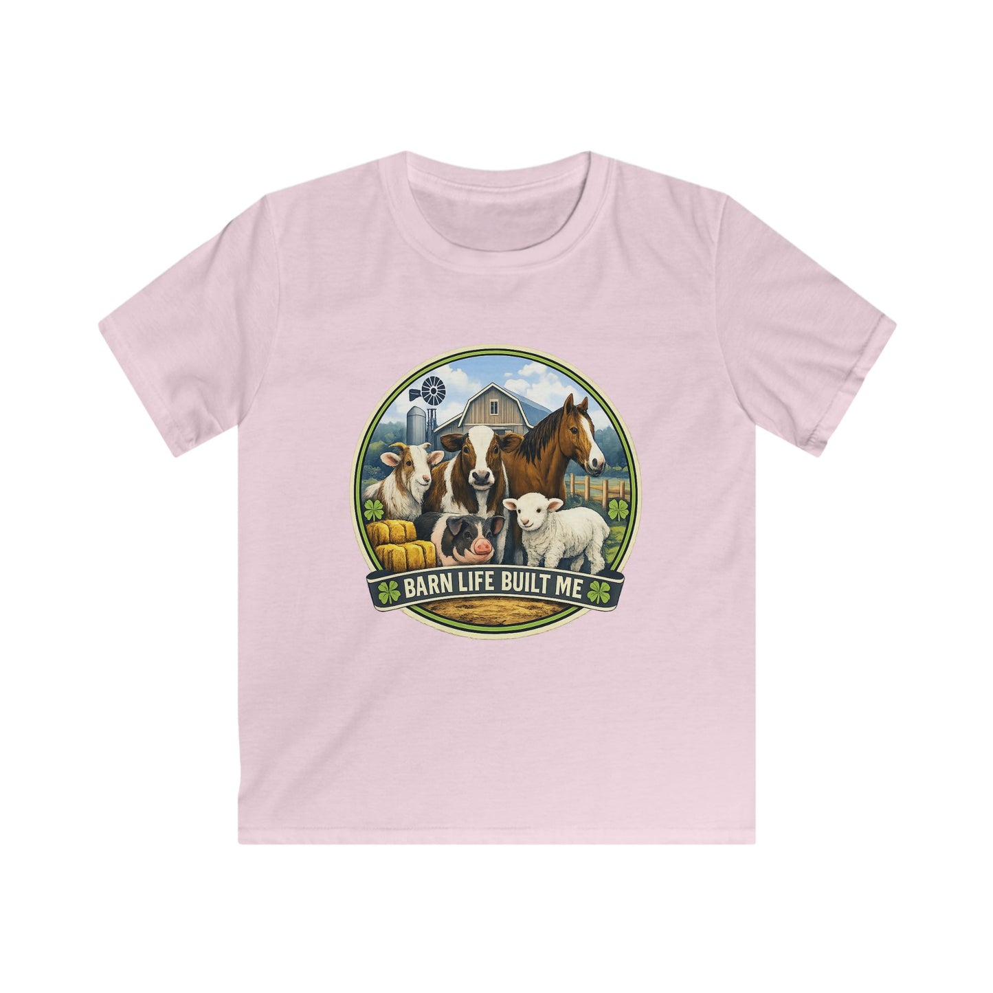 BARN LIFE BUILT ME - Large Animals - Youth T-Shirt