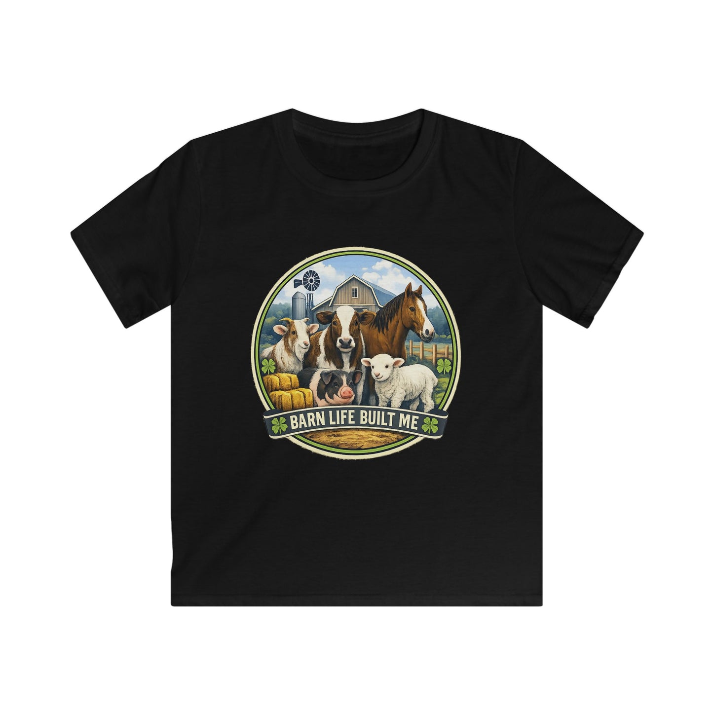 BARN LIFE BUILT ME - Large Animals - Youth T-Shirt