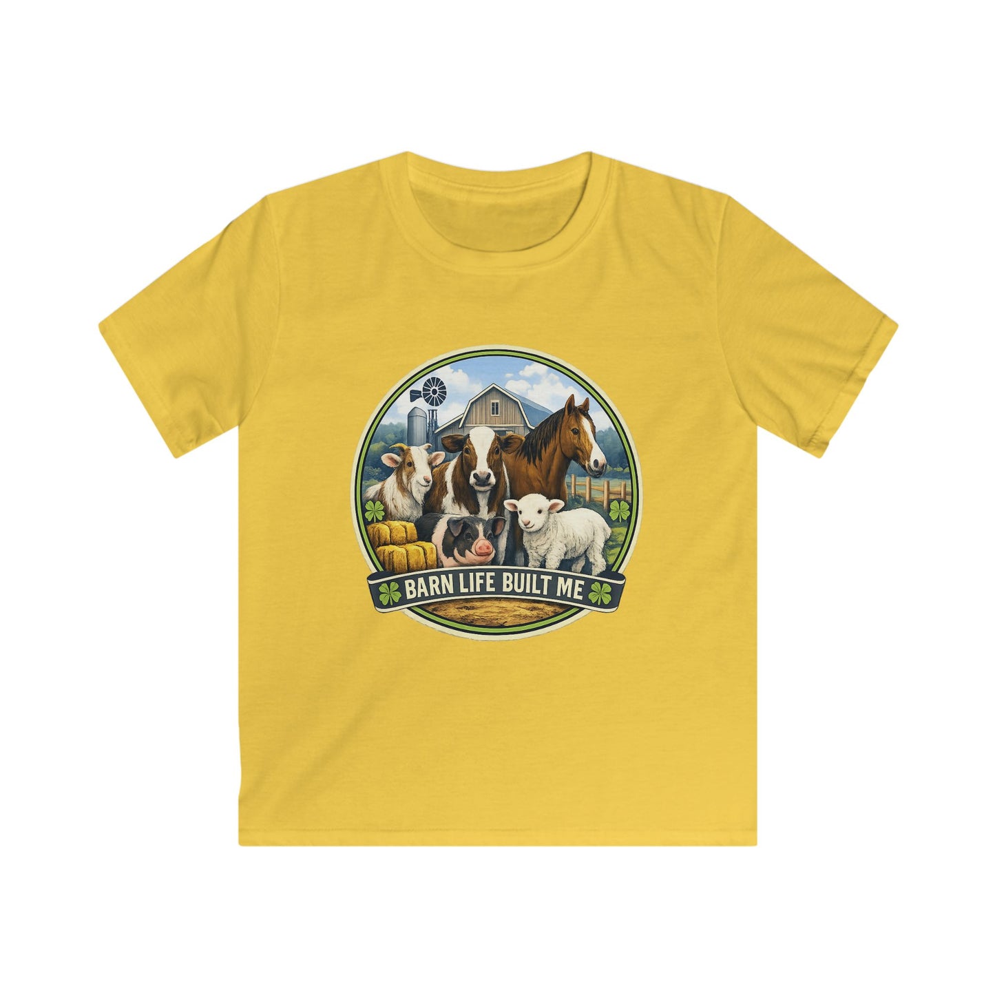 BARN LIFE BUILT ME - Large Animals - Youth T-Shirt