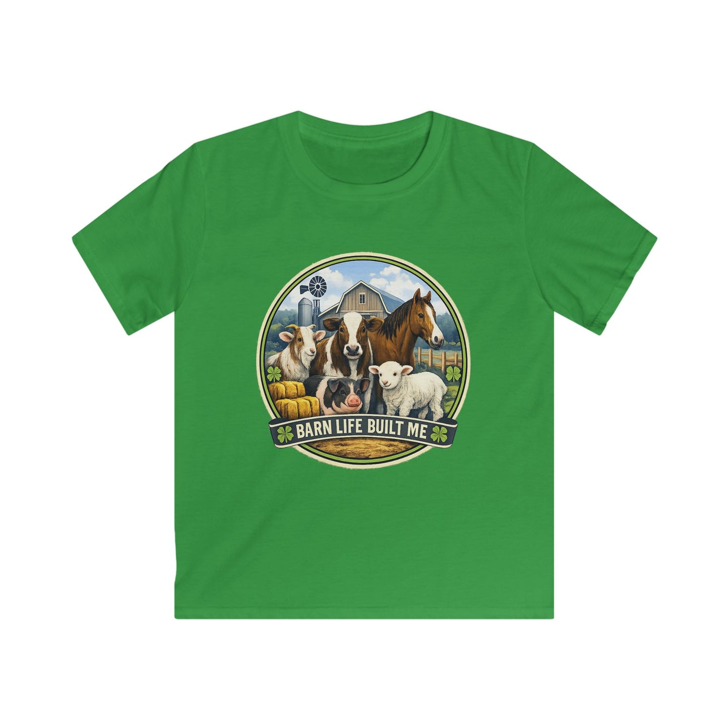 BARN LIFE BUILT ME - Large Animals - Youth T-Shirt