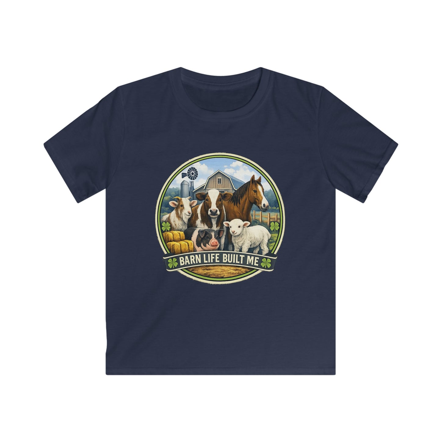 BARN LIFE BUILT ME - Large Animals - Youth T-Shirt