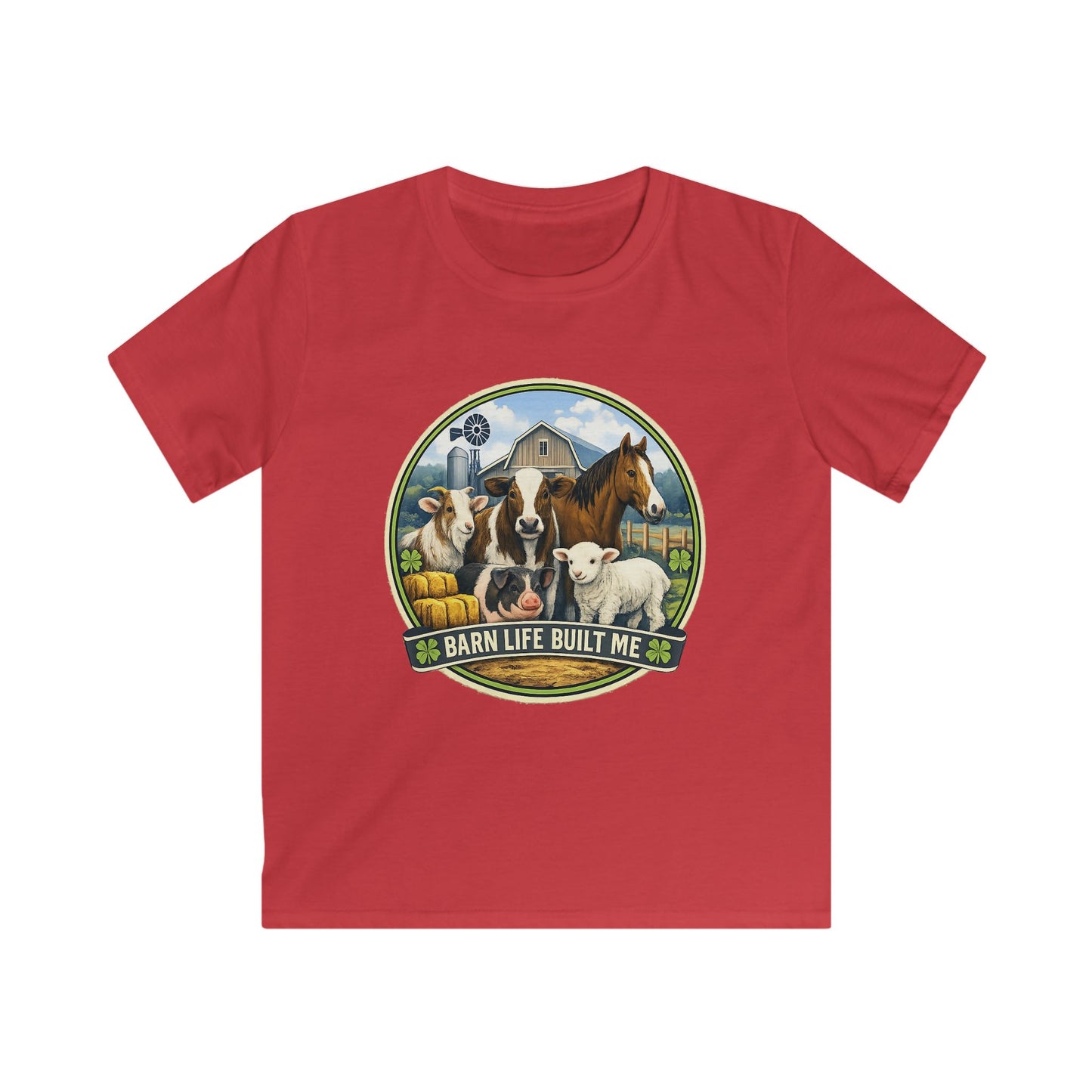 BARN LIFE BUILT ME - Large Animals - Youth T-Shirt
