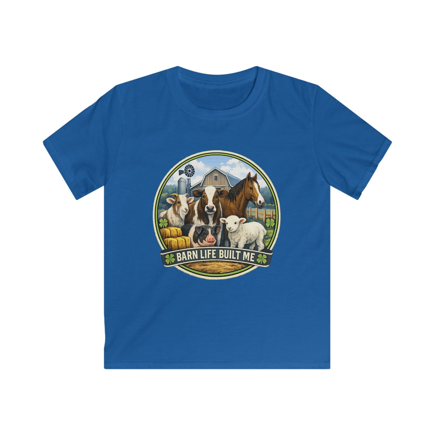 BARN LIFE BUILT ME - Large Animals - Youth T-Shirt