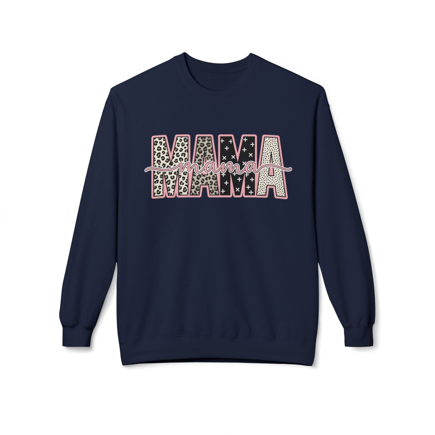 MAMA Leopard Floral Crewneck Sweatshirt