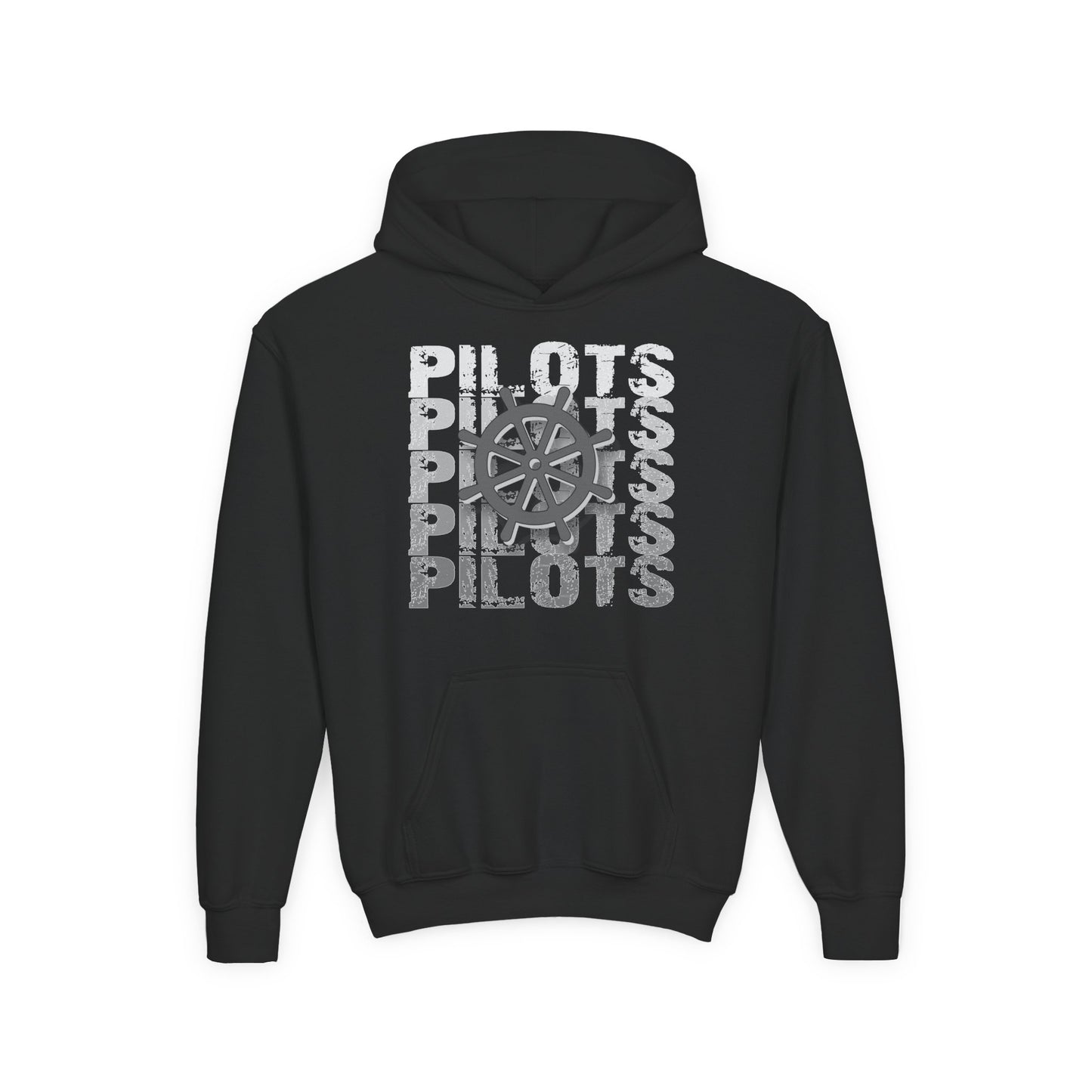 Pilots Stacked Wheel Youth Hoodie