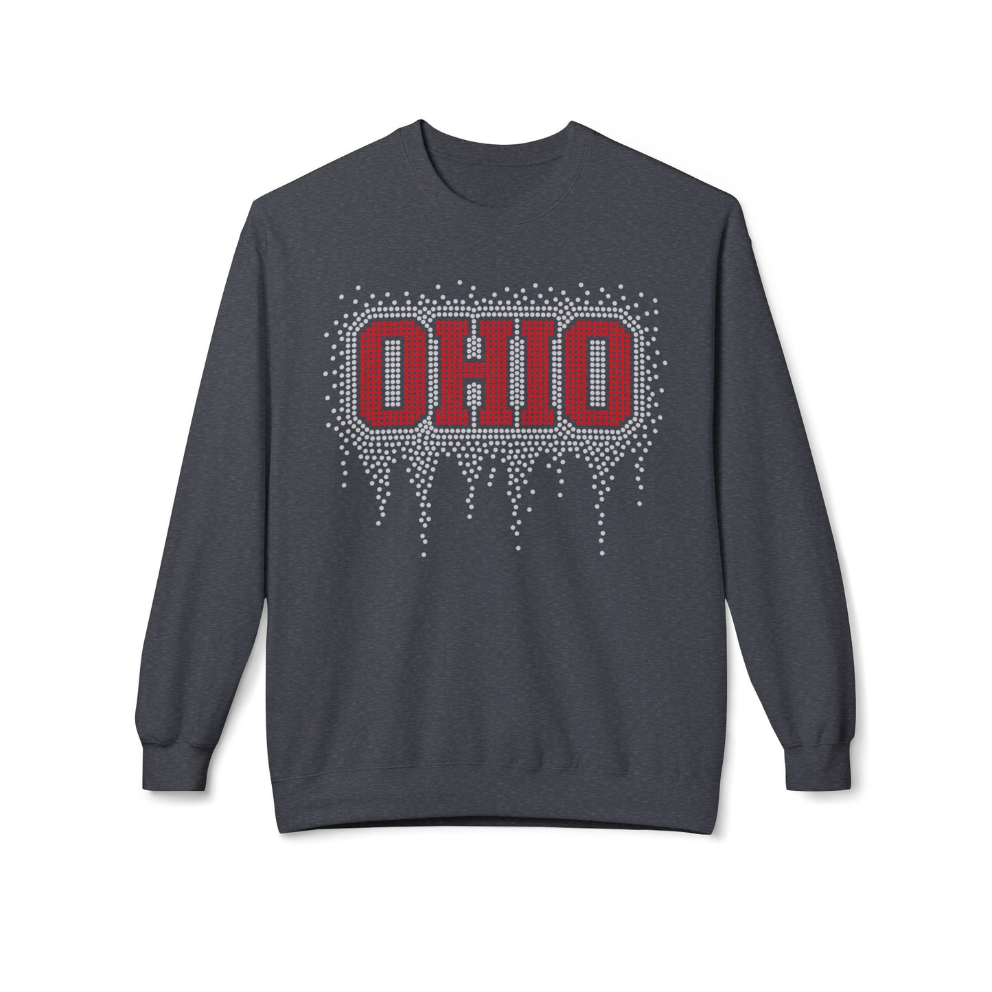 Ohio Rhinestone Block Crewneck Sweatshirt