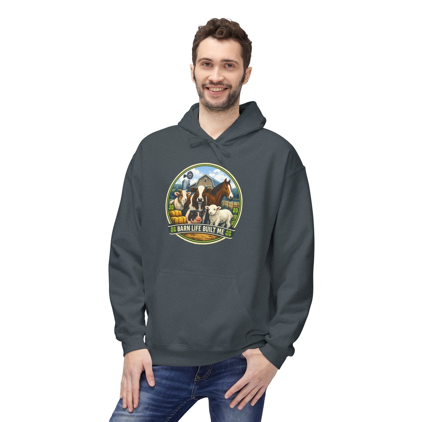 BARN LIFE BUILT ME - Large Animals - Hoodie