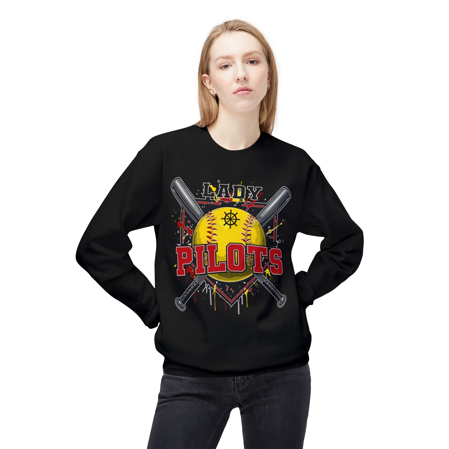 GLITTER VERSION - River Lady Pilots Softball 2 Sweatshirt