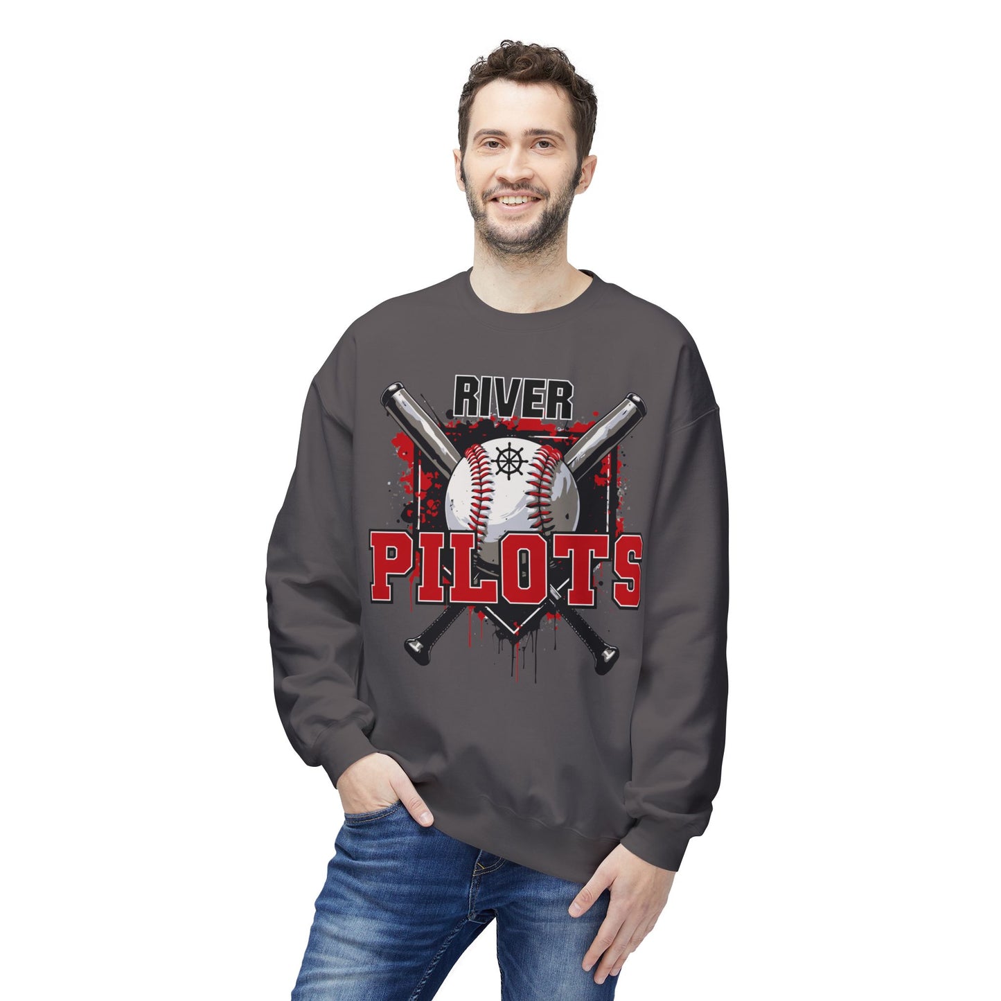 River Baseball 2 Crewneck Sweatshirt